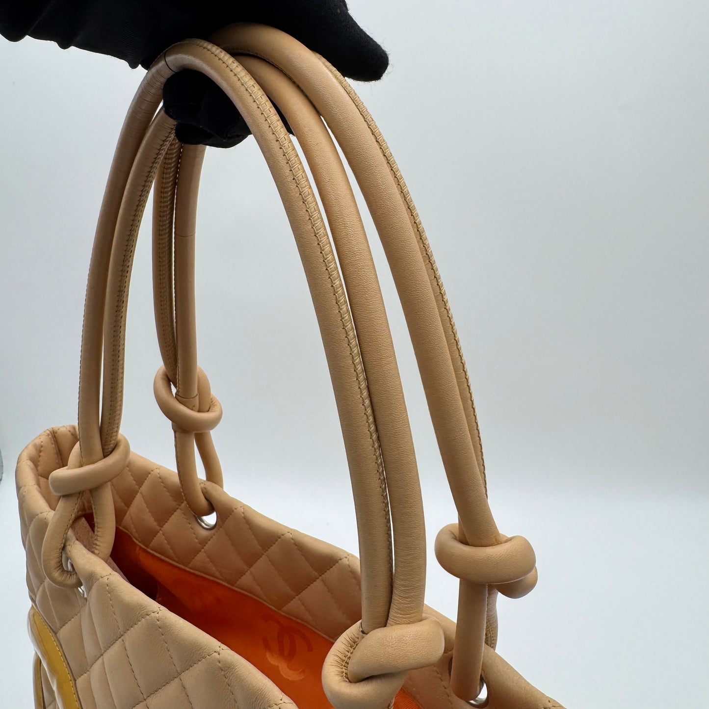 Chanel Beige Quilted Cambon Ligne Tote (Series 10)