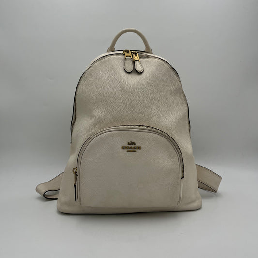 Coach White Carrie Backpack