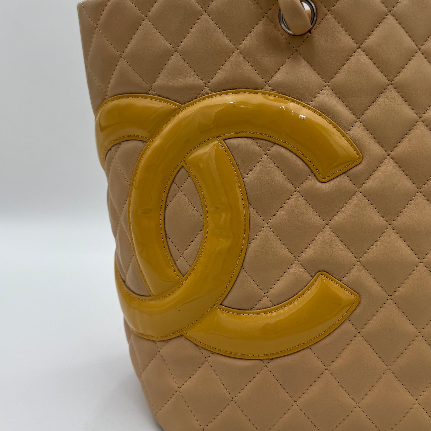 Chanel Beige Quilted Cambon Ligne Tote (Series 10)