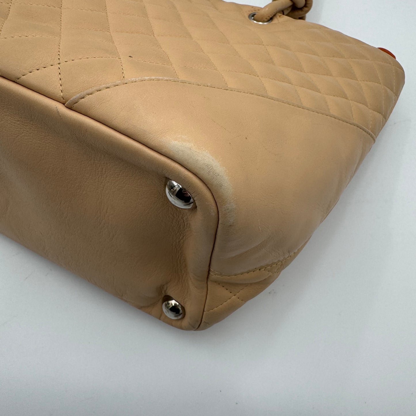 Chanel Beige Quilted Cambon Ligne Tote (Series 10)