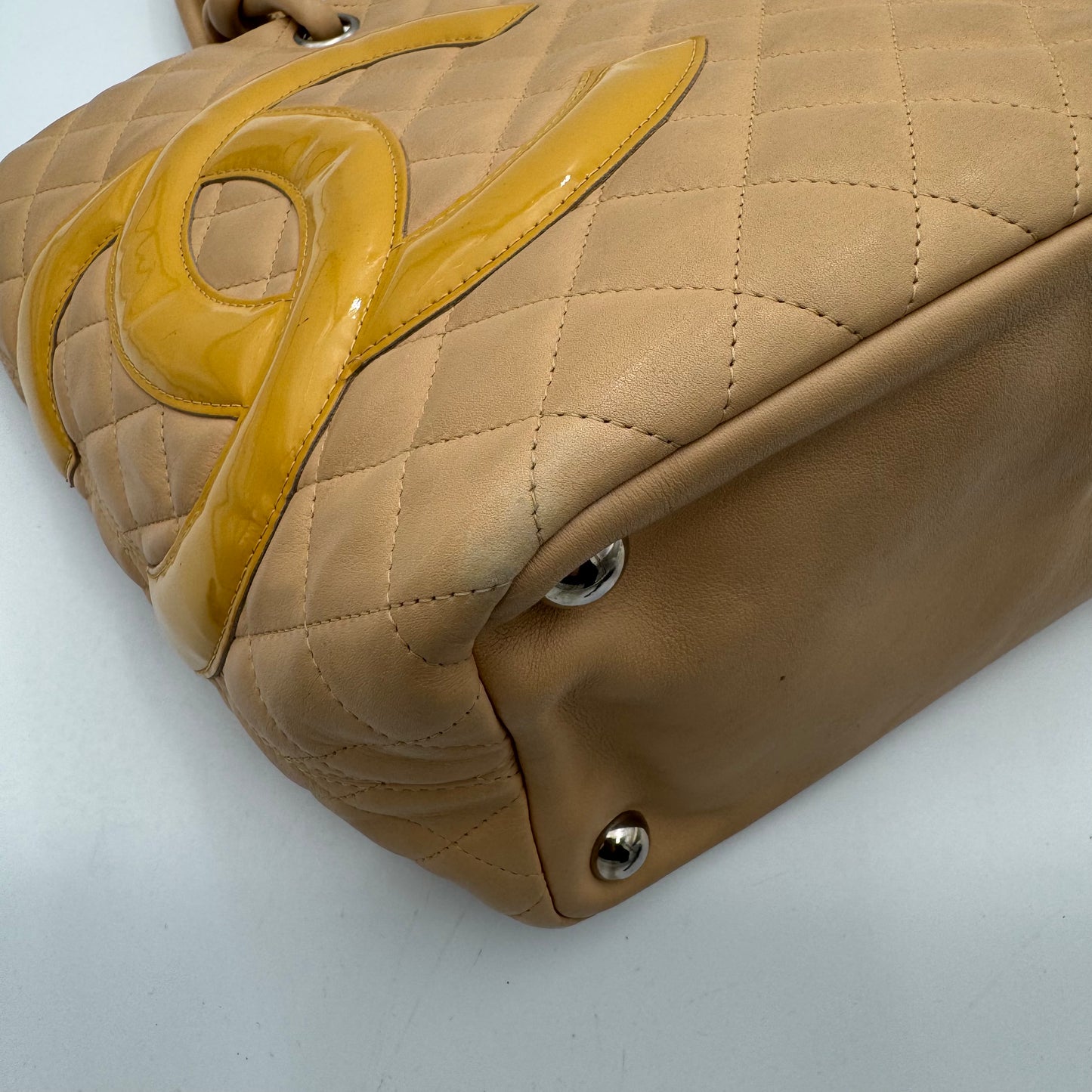 Chanel Beige Quilted Cambon Ligne Tote (Series 10)