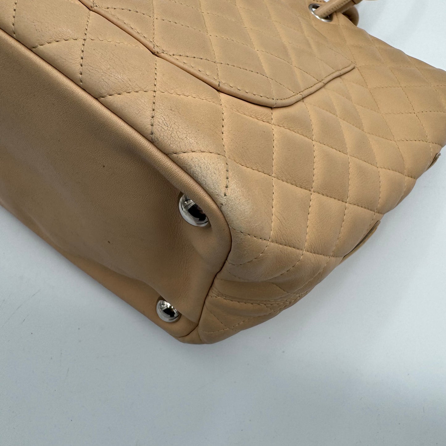 Chanel Beige Quilted Cambon Ligne Tote (Series 10)