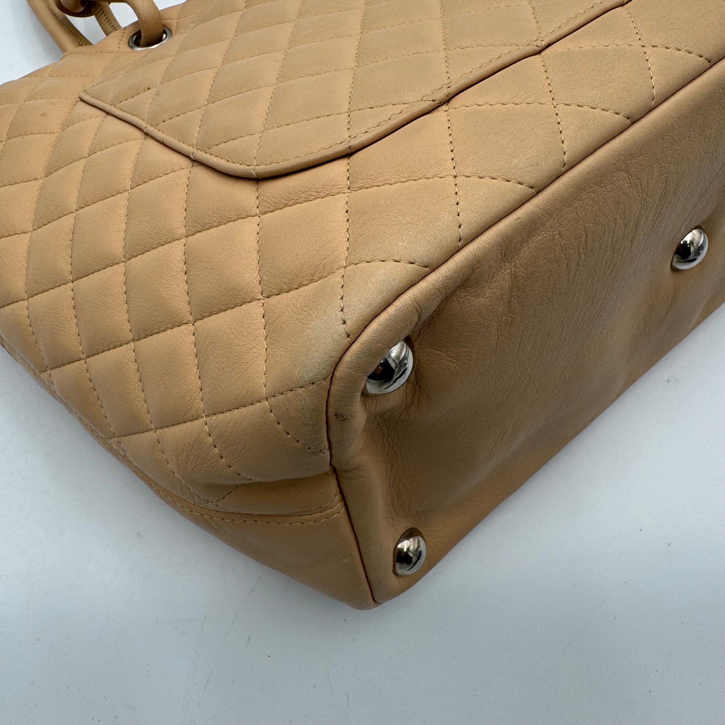 Chanel Beige Quilted Cambon Ligne Tote (Series 10)
