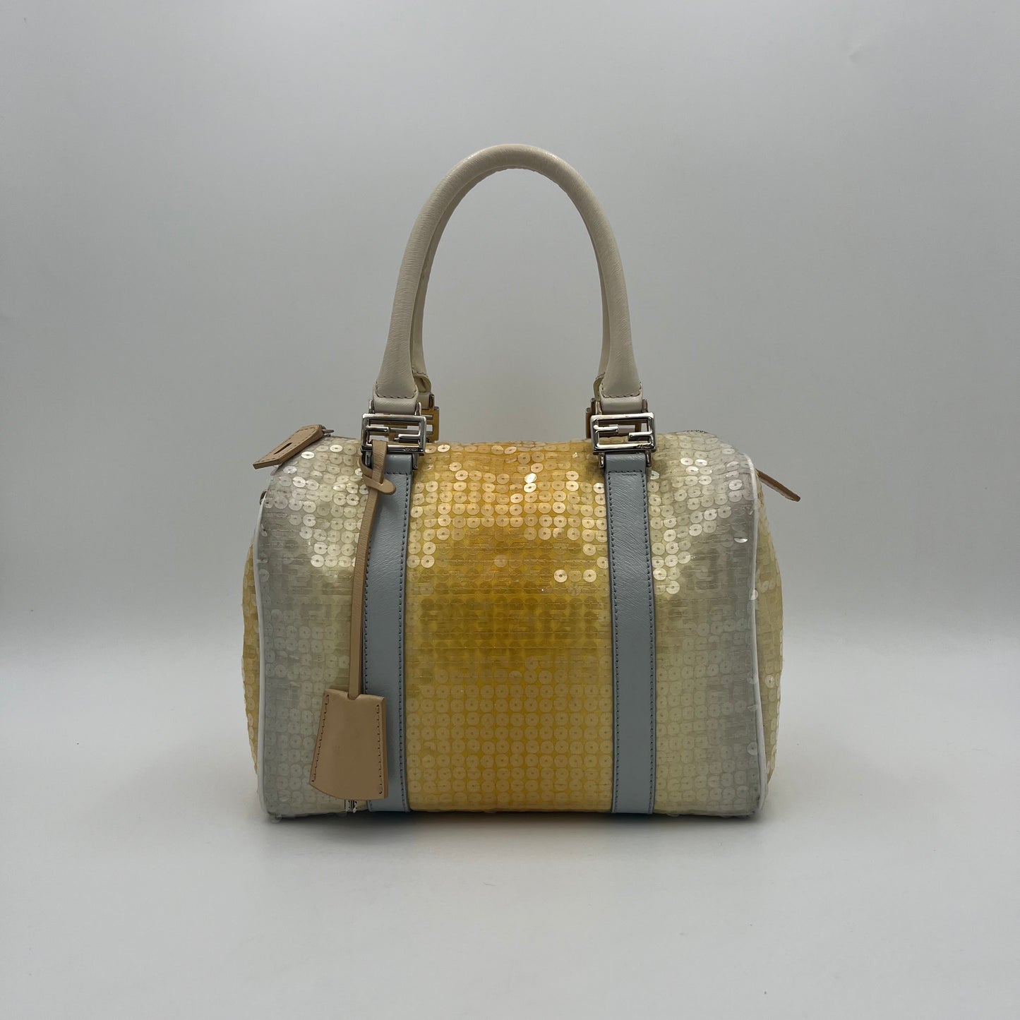 Fendi Yellow Ombre Zucchino Sequin Embellished Forever Boston 25