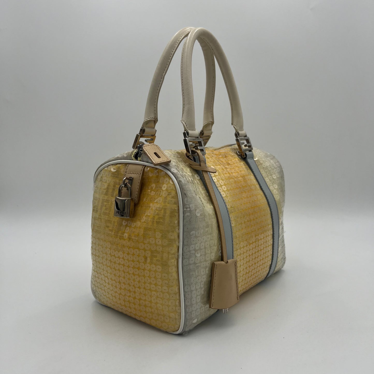 Fendi Yellow Ombre Zucchino Sequin Embellished Forever Boston 25