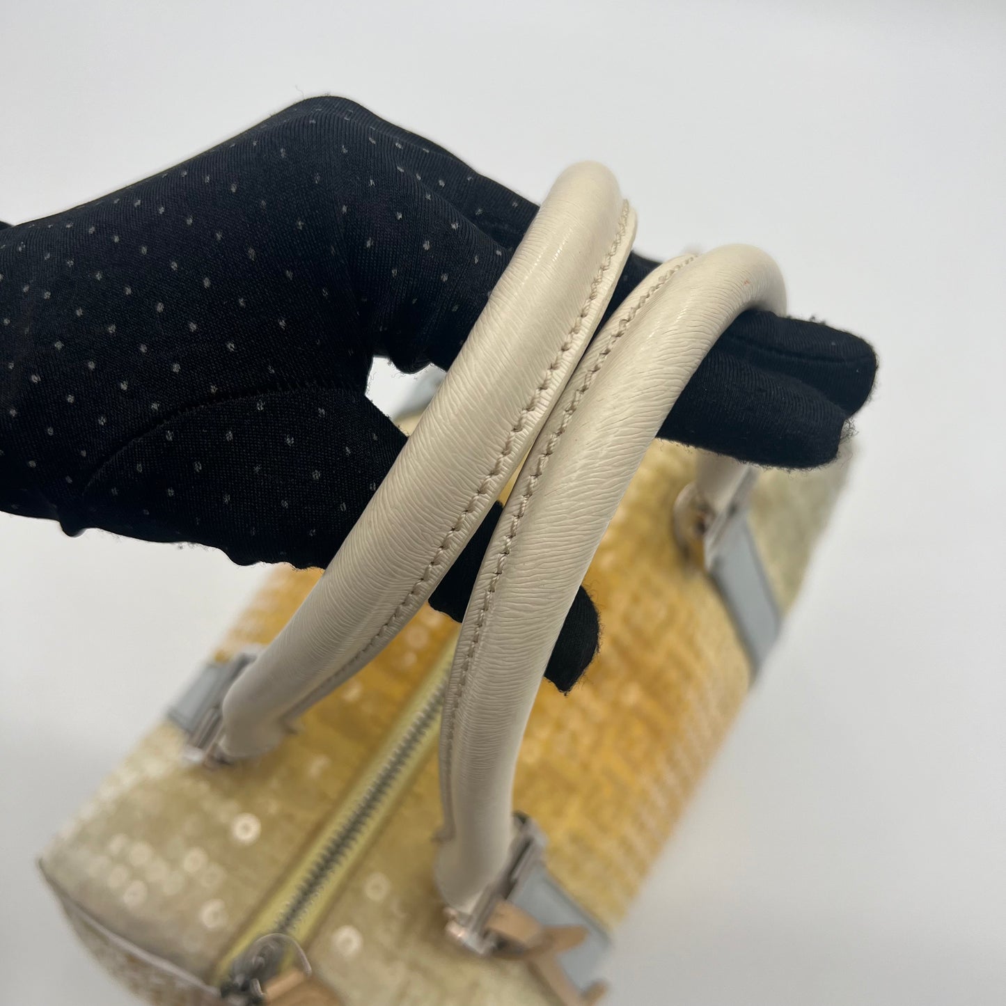 Fendi Yellow Ombre Zucchino Sequin Embellished Forever Boston 25