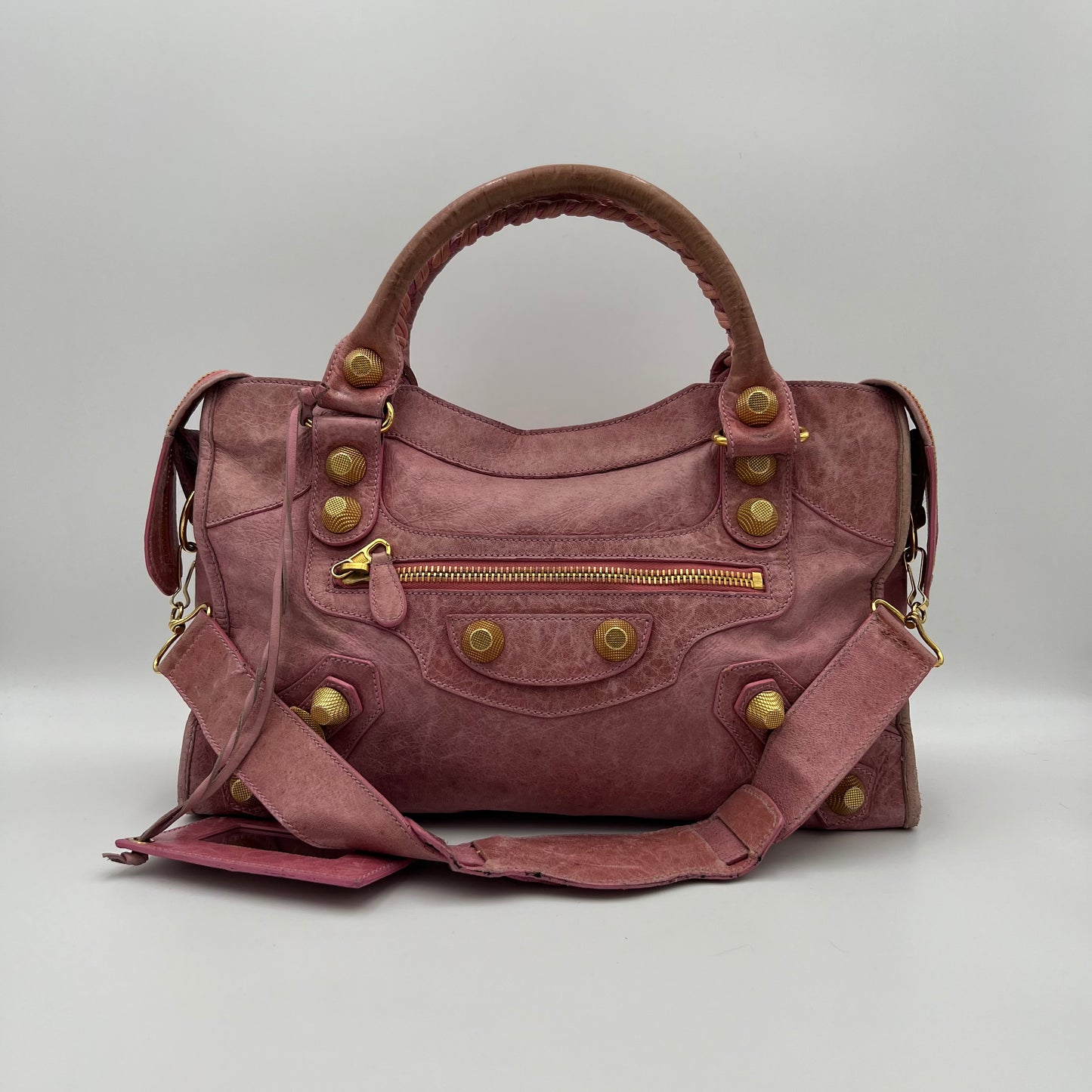 Balenciaga Pink Motocross Part Time Giant 21 City Bag GHW