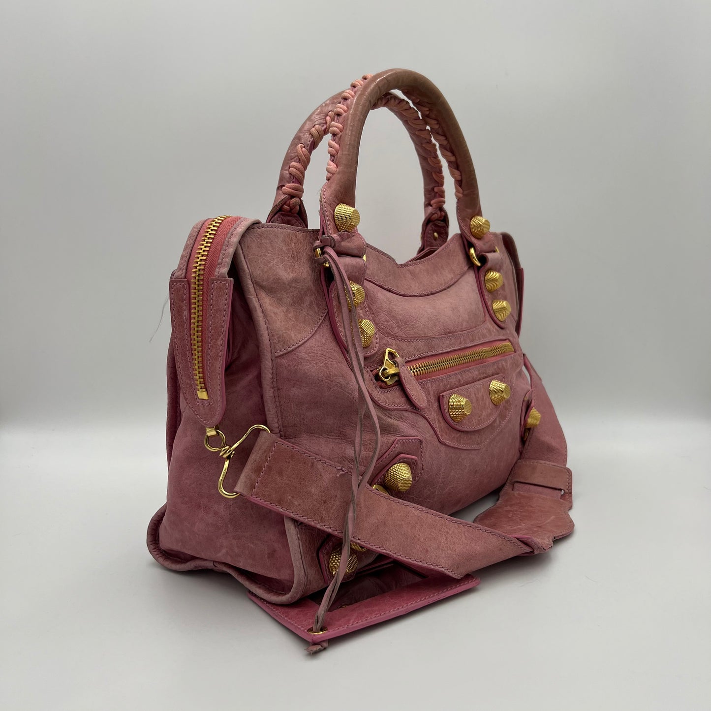 Balenciaga Pink Motocross Part Time Giant 21 City Bag GHW