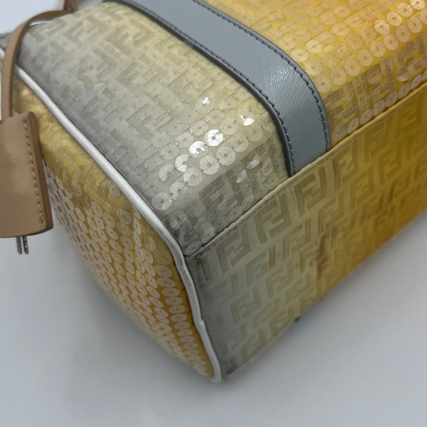 Fendi Yellow Ombre Zucchino Sequin Embellished Forever Boston 25