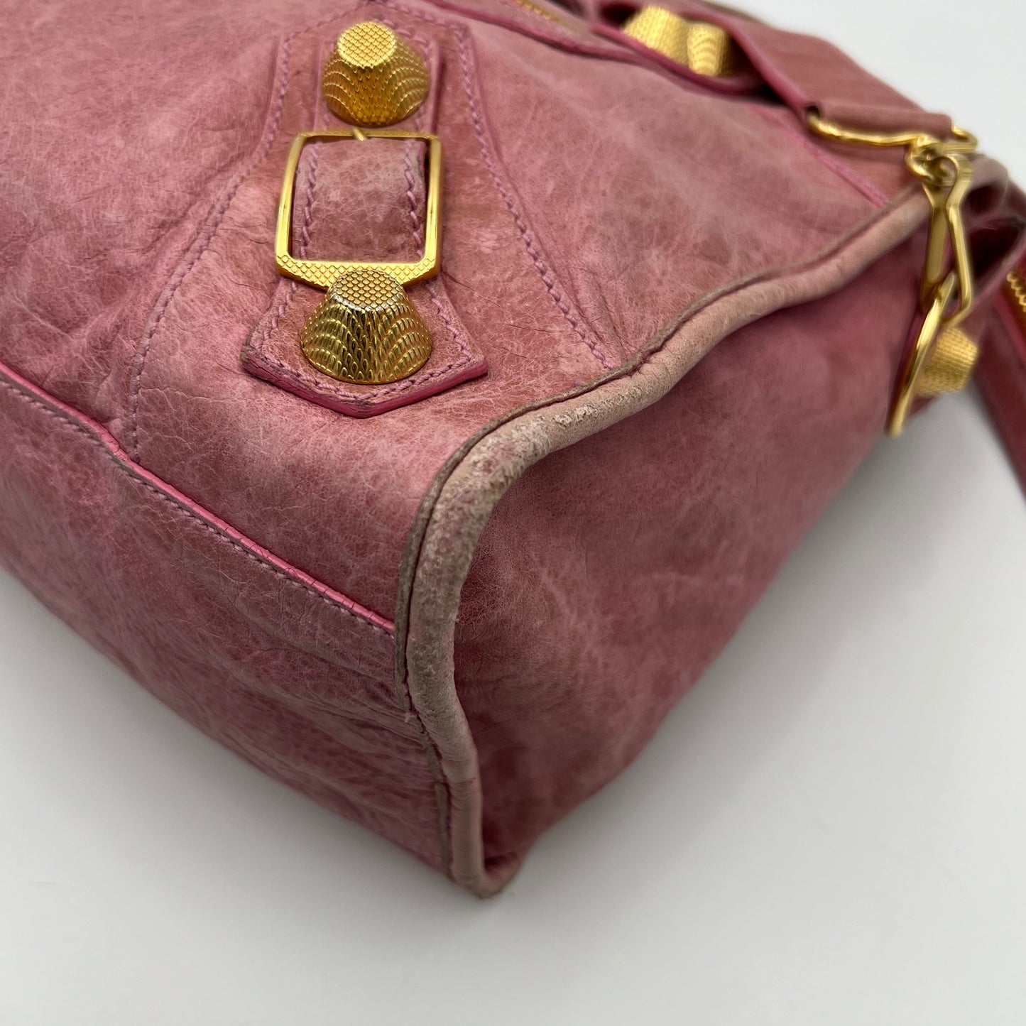 Balenciaga Pink Motocross Part Time Giant 21 City Bag GHW