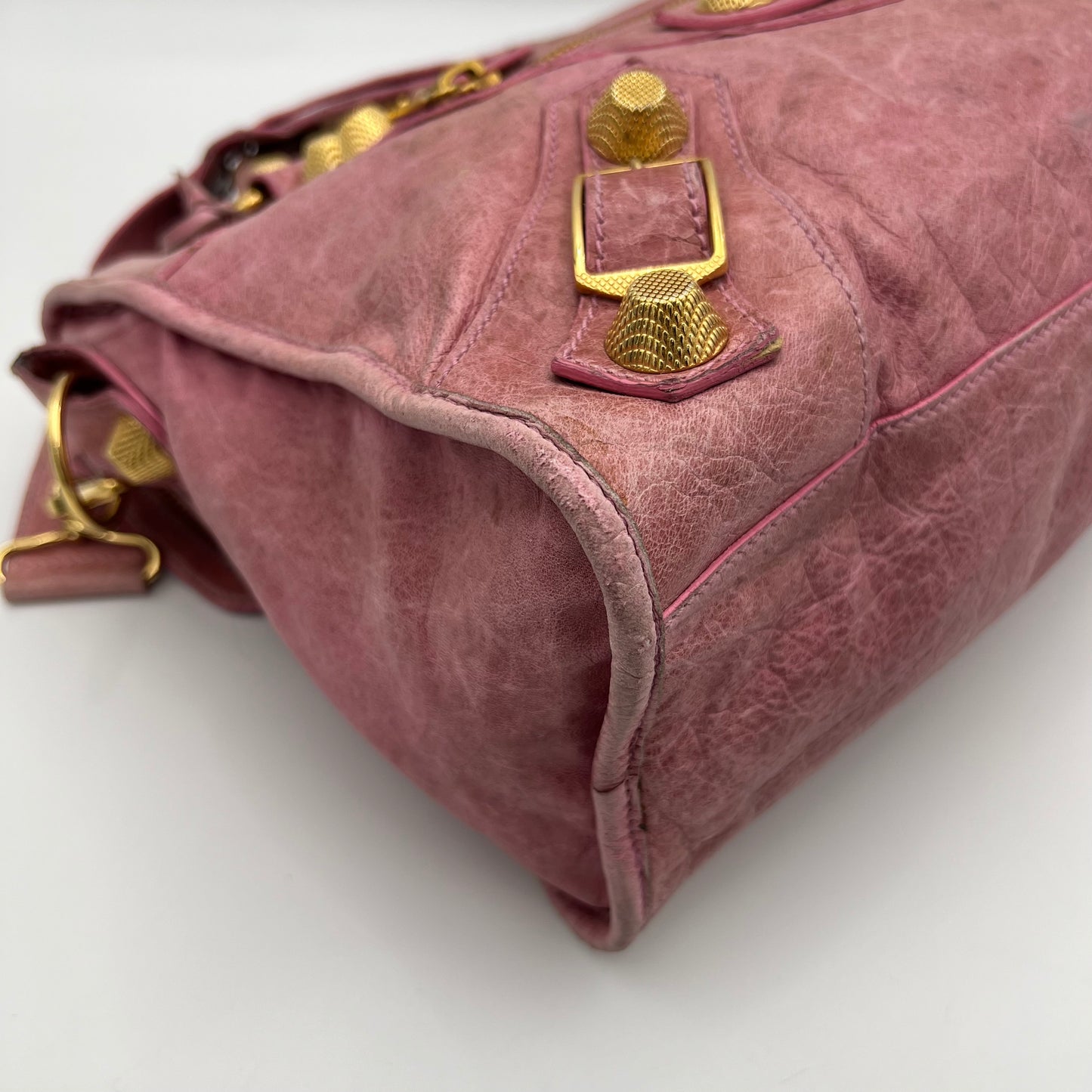 Balenciaga Pink Motocross Part Time Giant 21 City Bag GHW