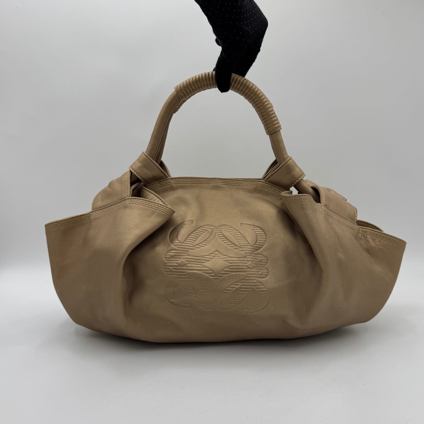 Loewe Gold Anagram Nappa Aire Handbag