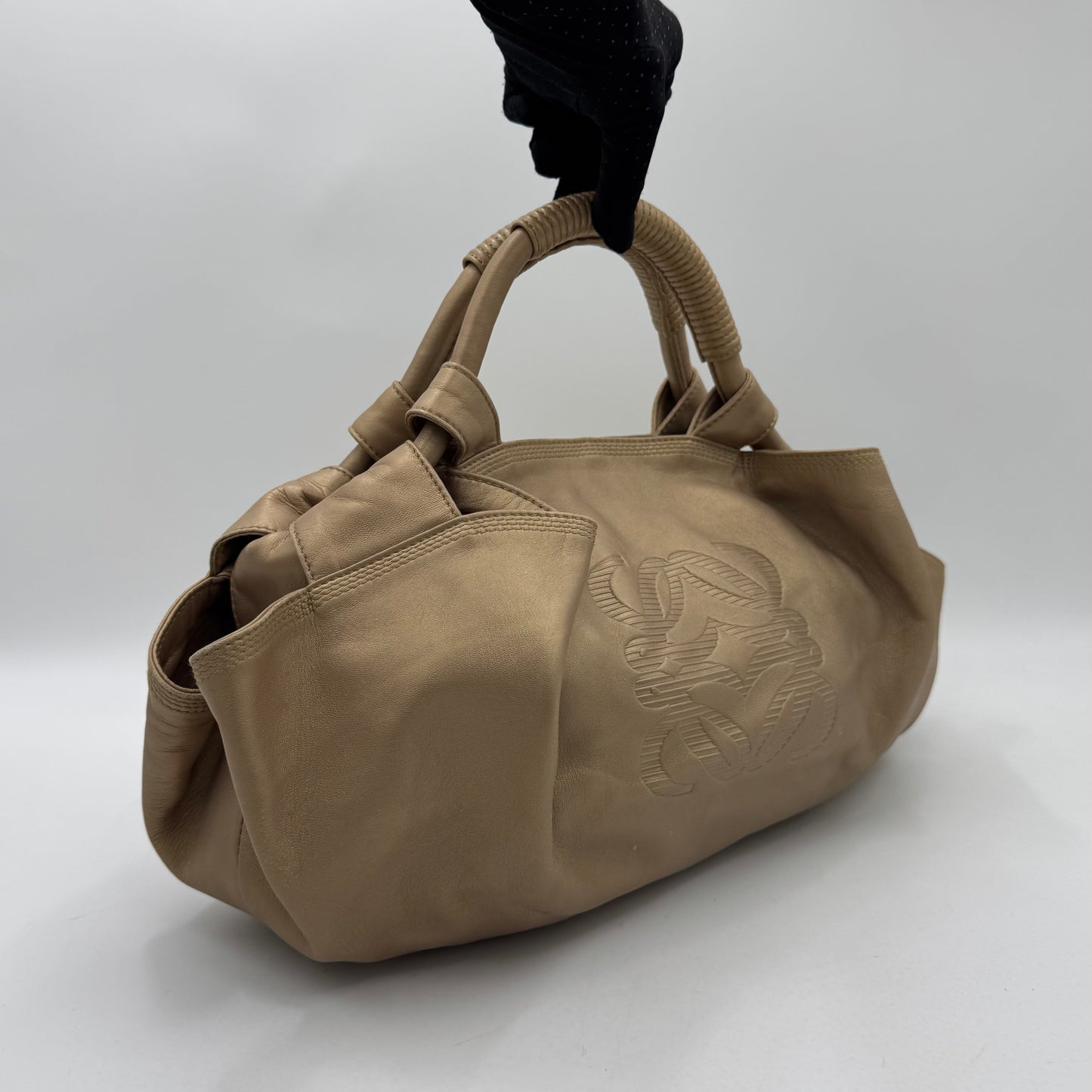 Loewe Gold Anagram Nappa Aire Handbag