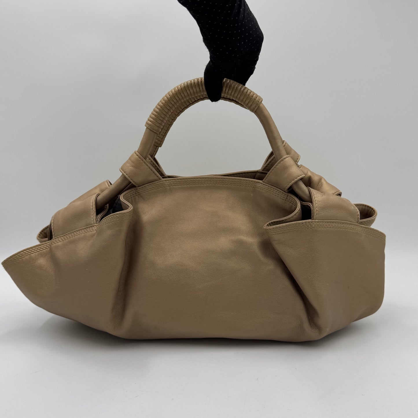 Loewe Gold Anagram Nappa Aire Handbag