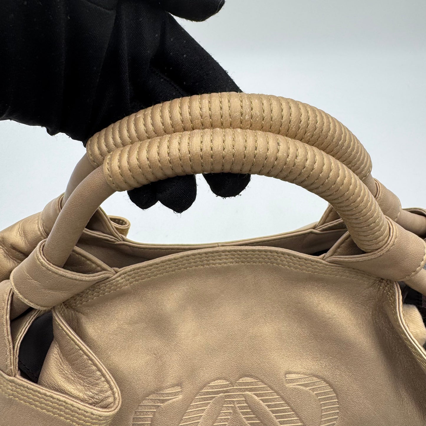 Loewe Gold Anagram Nappa Aire Handbag
