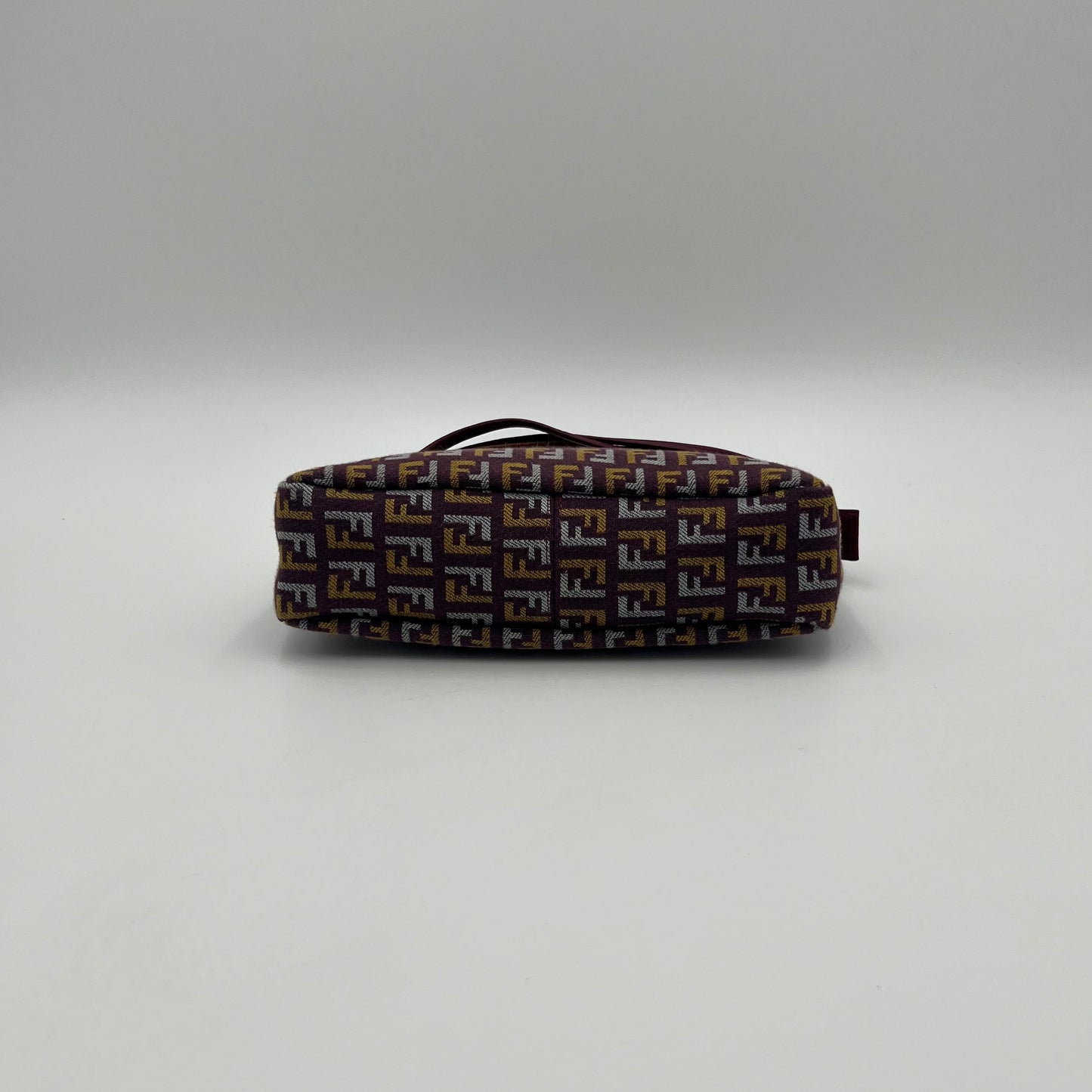 Fendi Purple Mustard Tricolor Zucchino Canvas Pochette