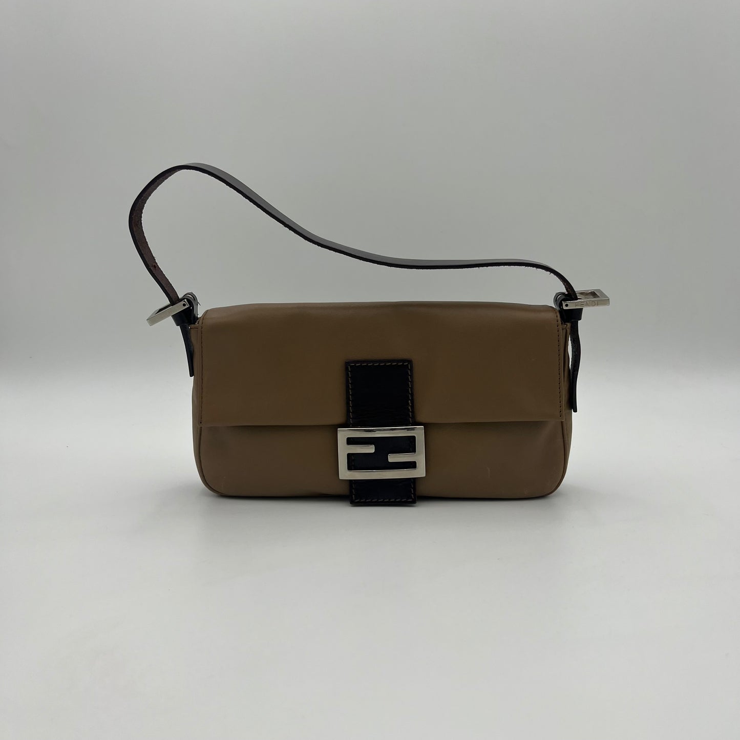 Fendi Brown Leather Baguette