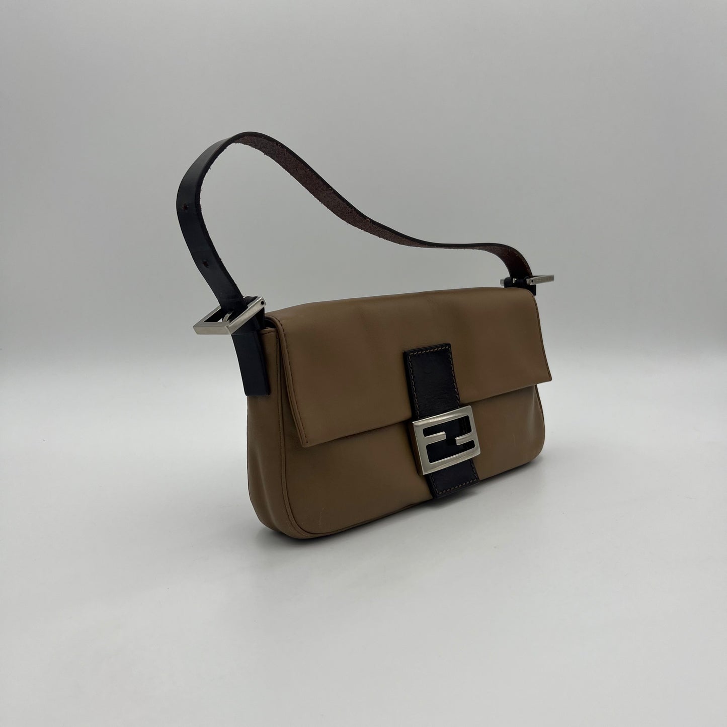 Fendi Brown Leather Baguette