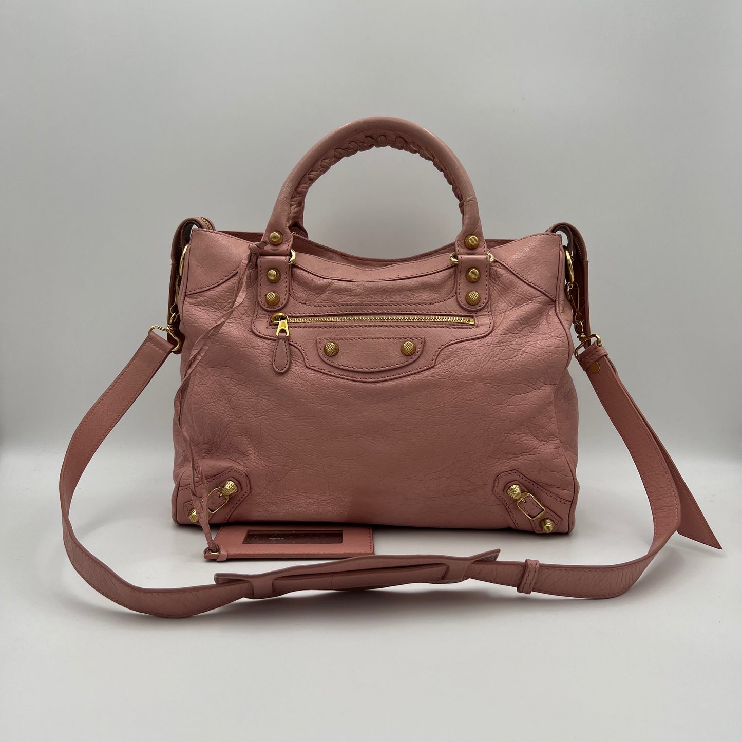 Balenciaga Pink Leather Giant 12 Velo Bag