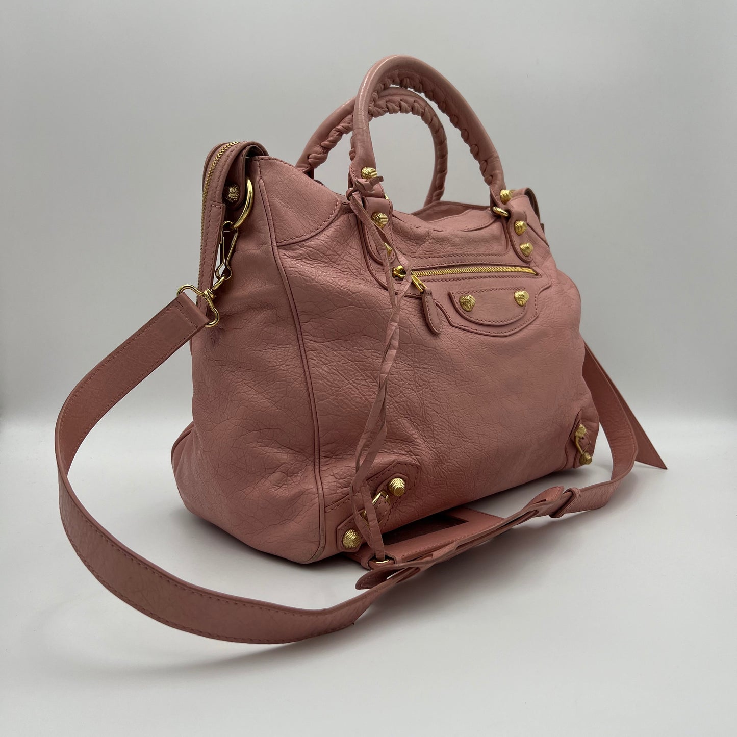 Balenciaga Pink Leather Giant 12 Velo Bag
