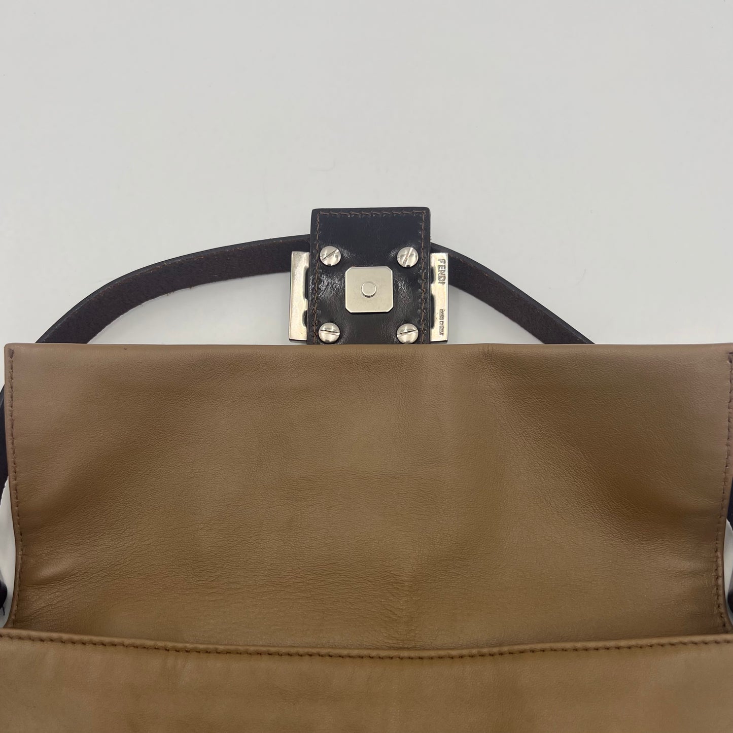 Fendi Brown Leather Baguette