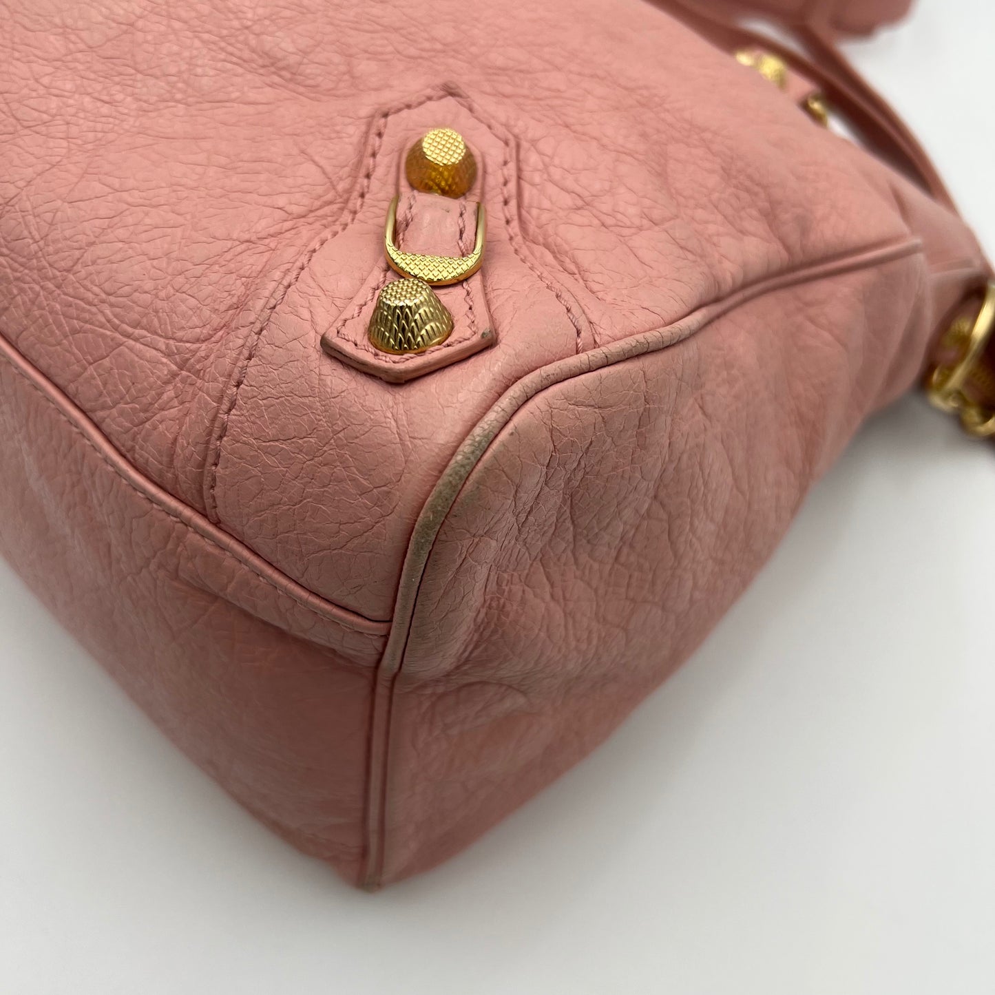 Balenciaga Pink Leather Giant 12 Velo Bag