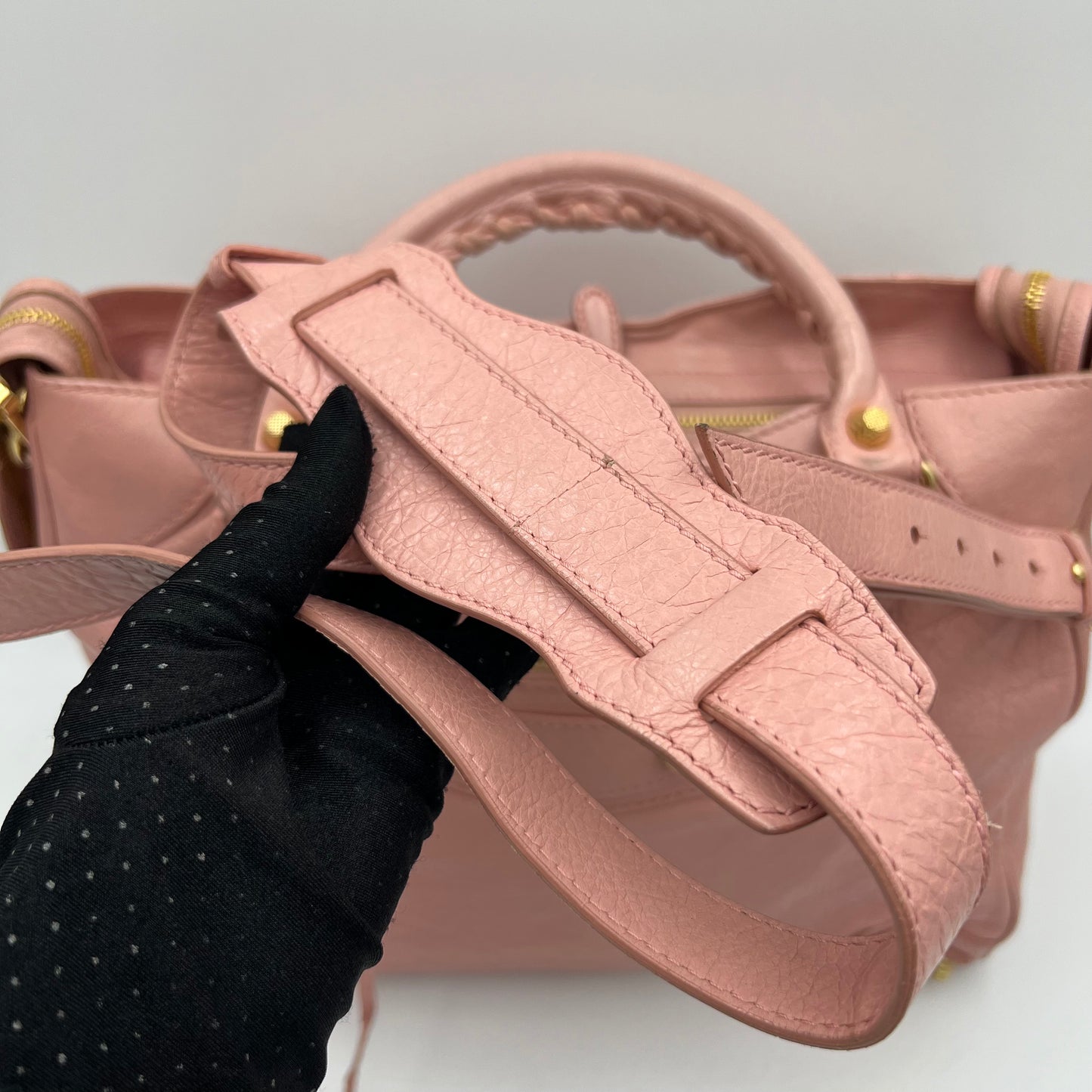 Balenciaga Pink Leather Giant 12 Velo Bag