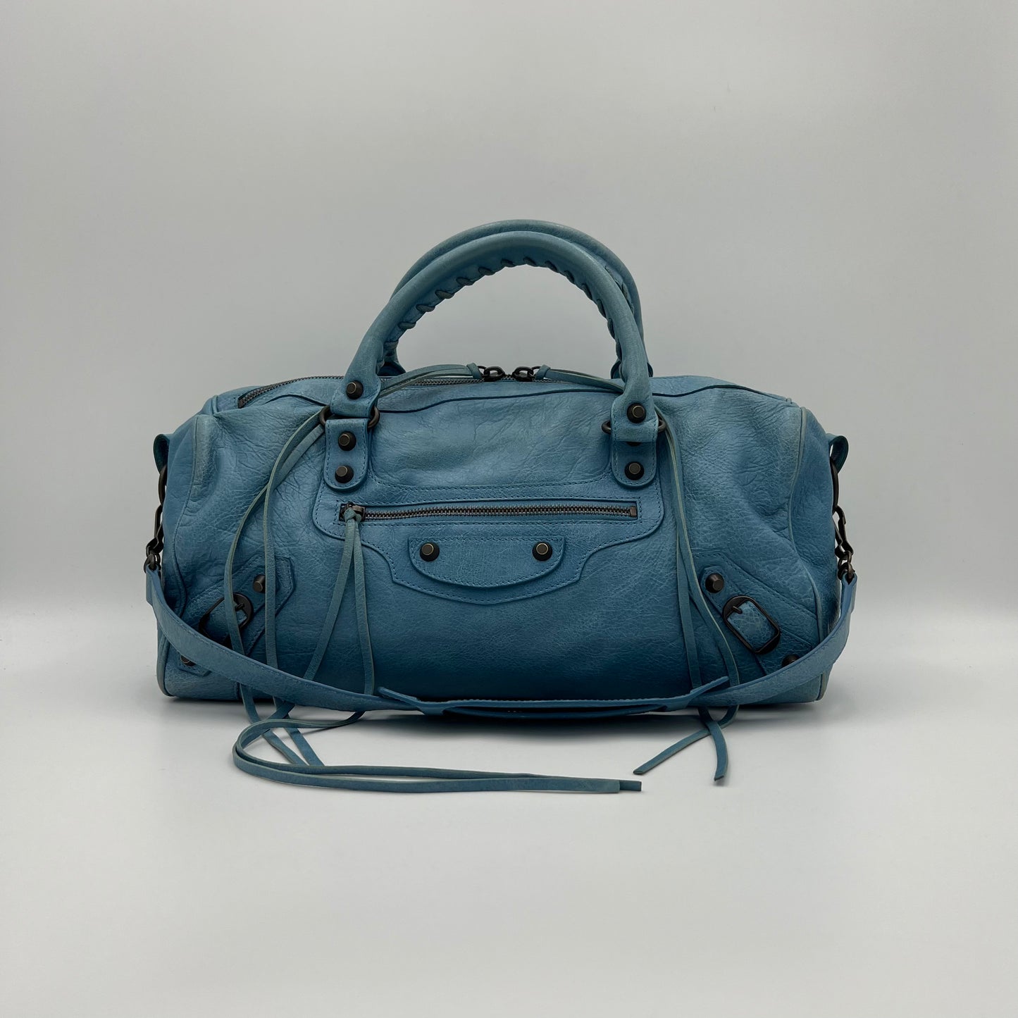 Balenciaga Blue Leather Twiggy Bag