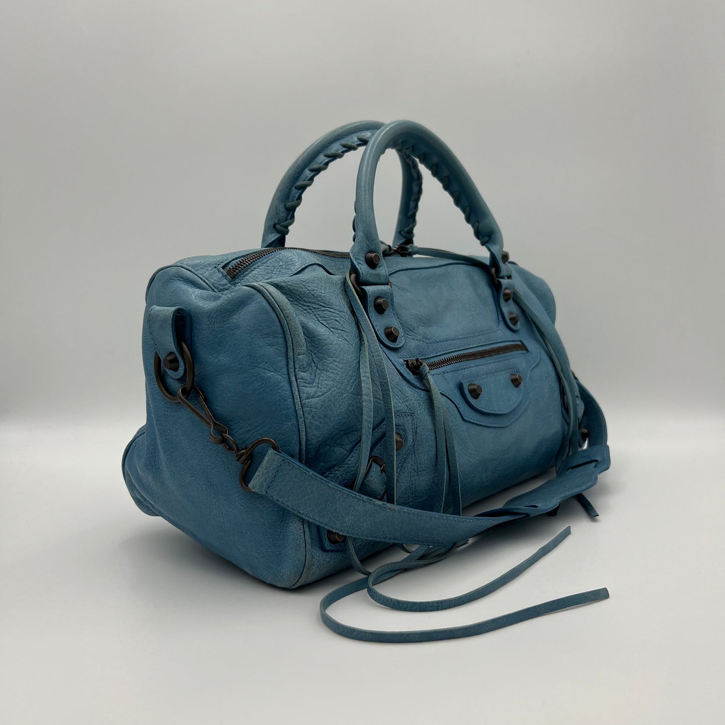 Balenciaga Blue Leather Twiggy Bag