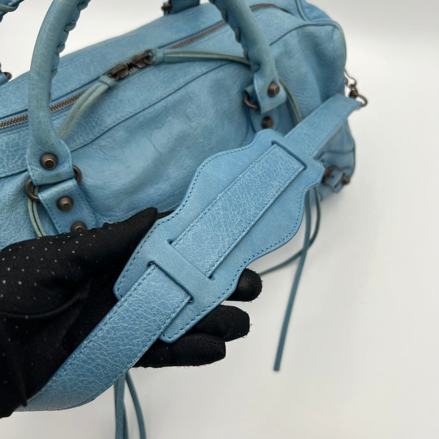 Balenciaga Blue Leather Twiggy Bag