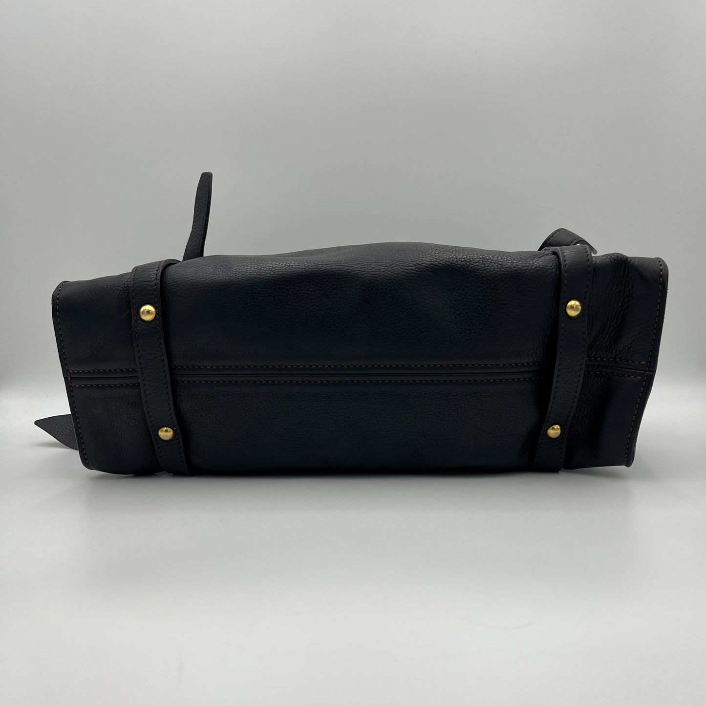 Miu Miu Black Leather Peggy Bow Large Shoulder Bag