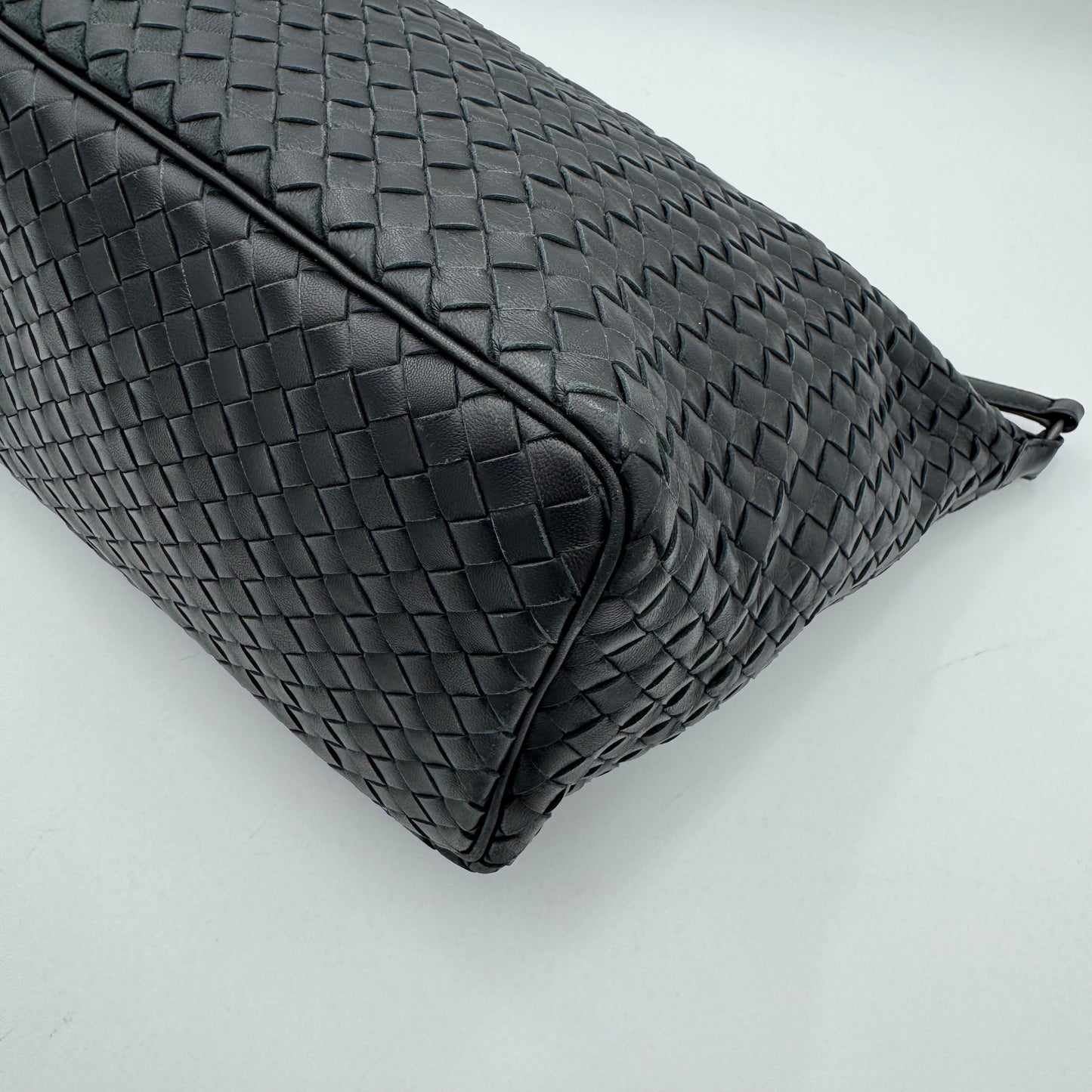Bottega Veneta Black Intrecciato Large Hobo Shoulder