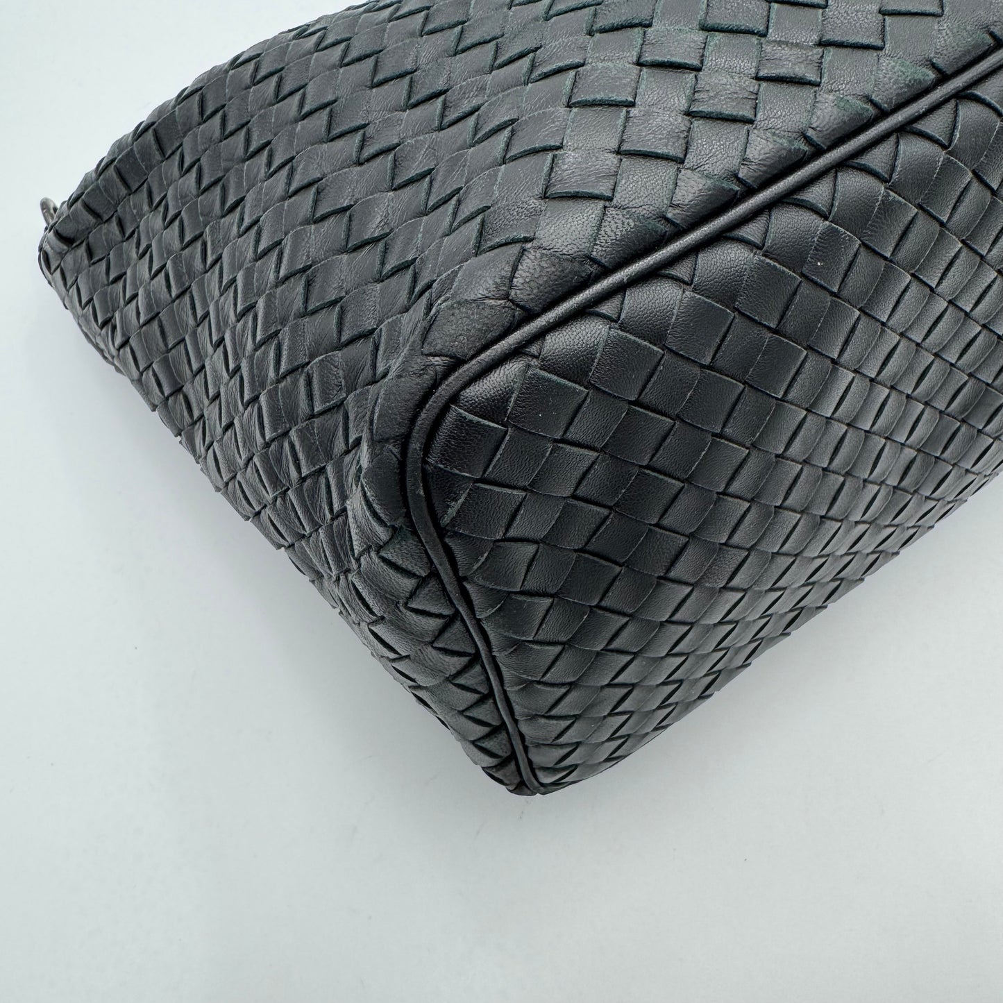 Bottega Veneta Black Intrecciato Large Hobo Shoulder