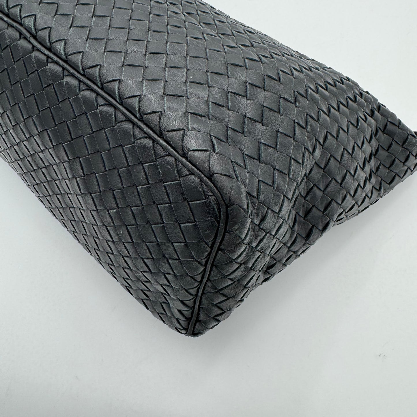 Bottega Veneta Black Intrecciato Large Hobo Shoulder