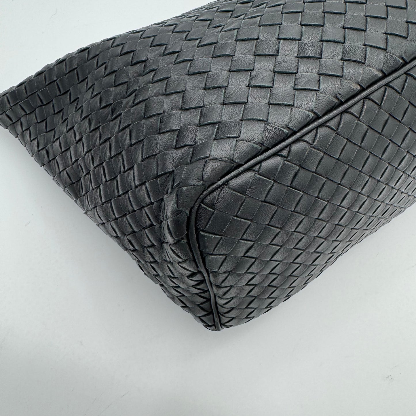 Bottega Veneta Black Intrecciato Large Hobo Shoulder