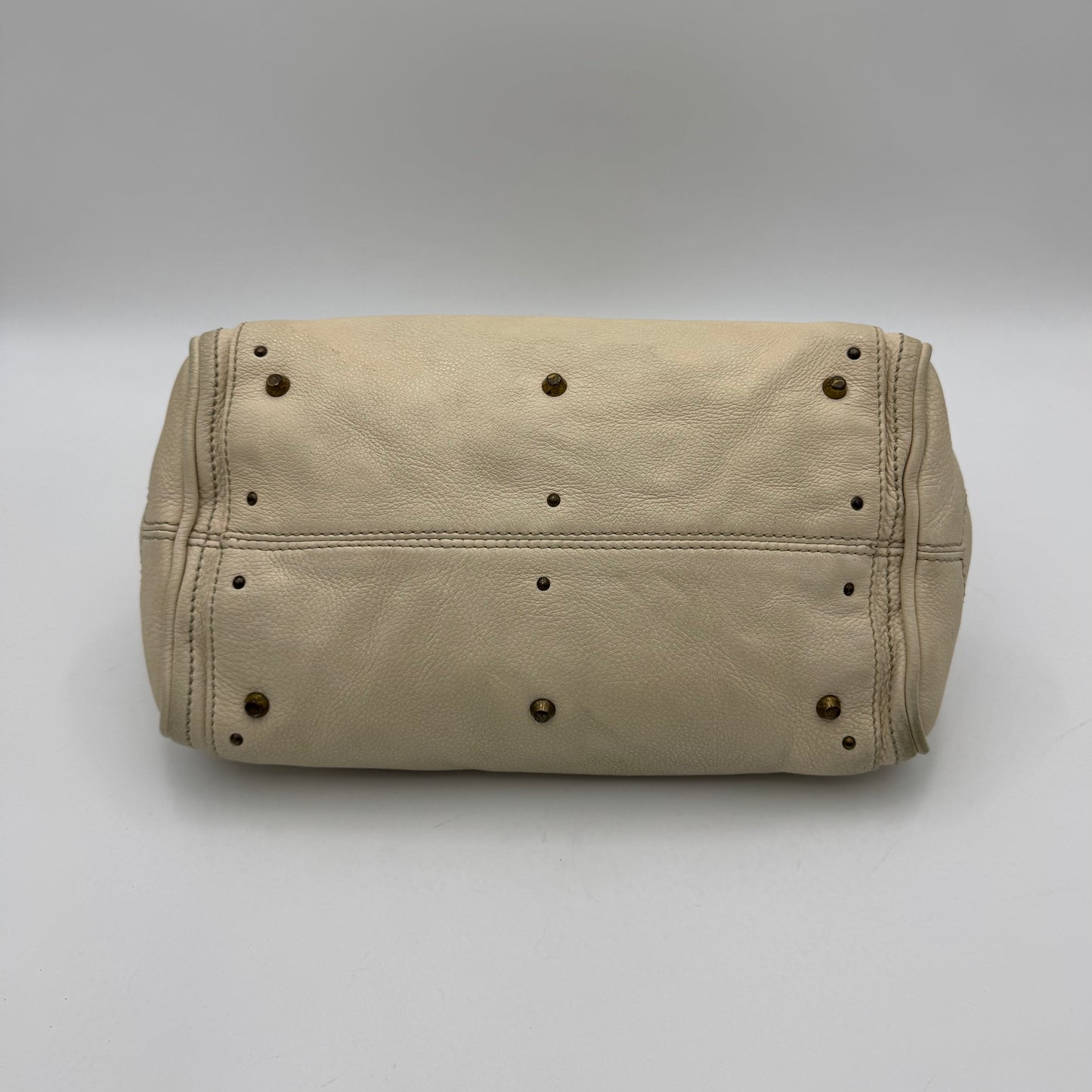 Chloe White Leather Mini Paddington