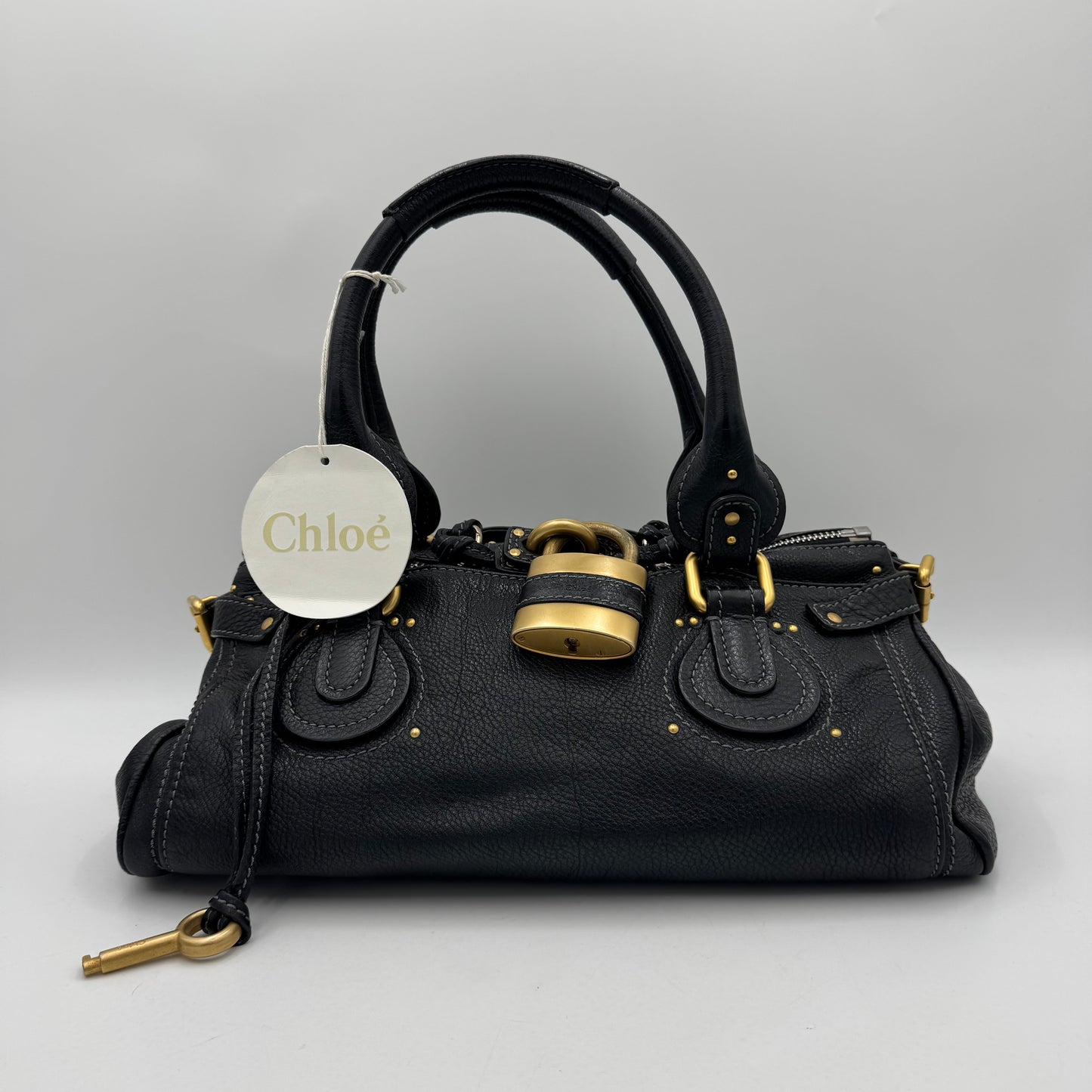 Chloe Black Leather Paddington GHW