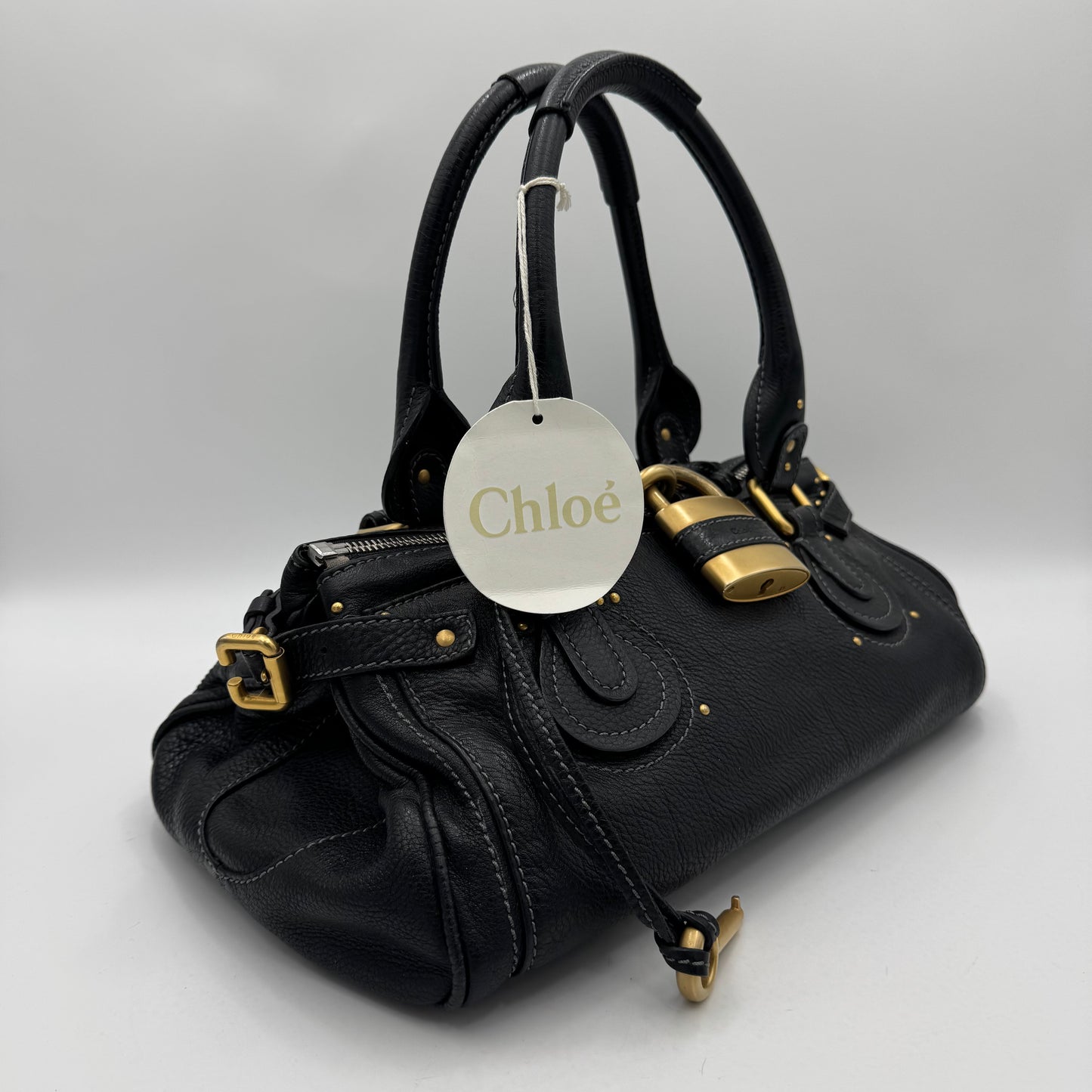 Chloe Black Leather Paddington GHW
