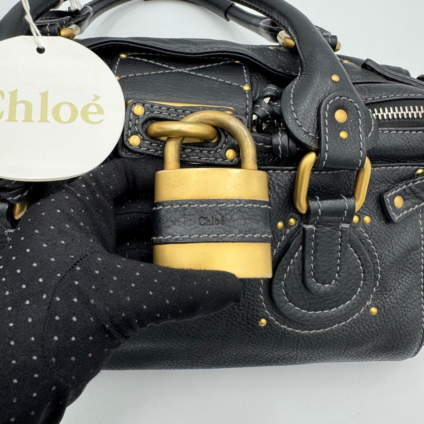 Chloe Black Leather Paddington GHW