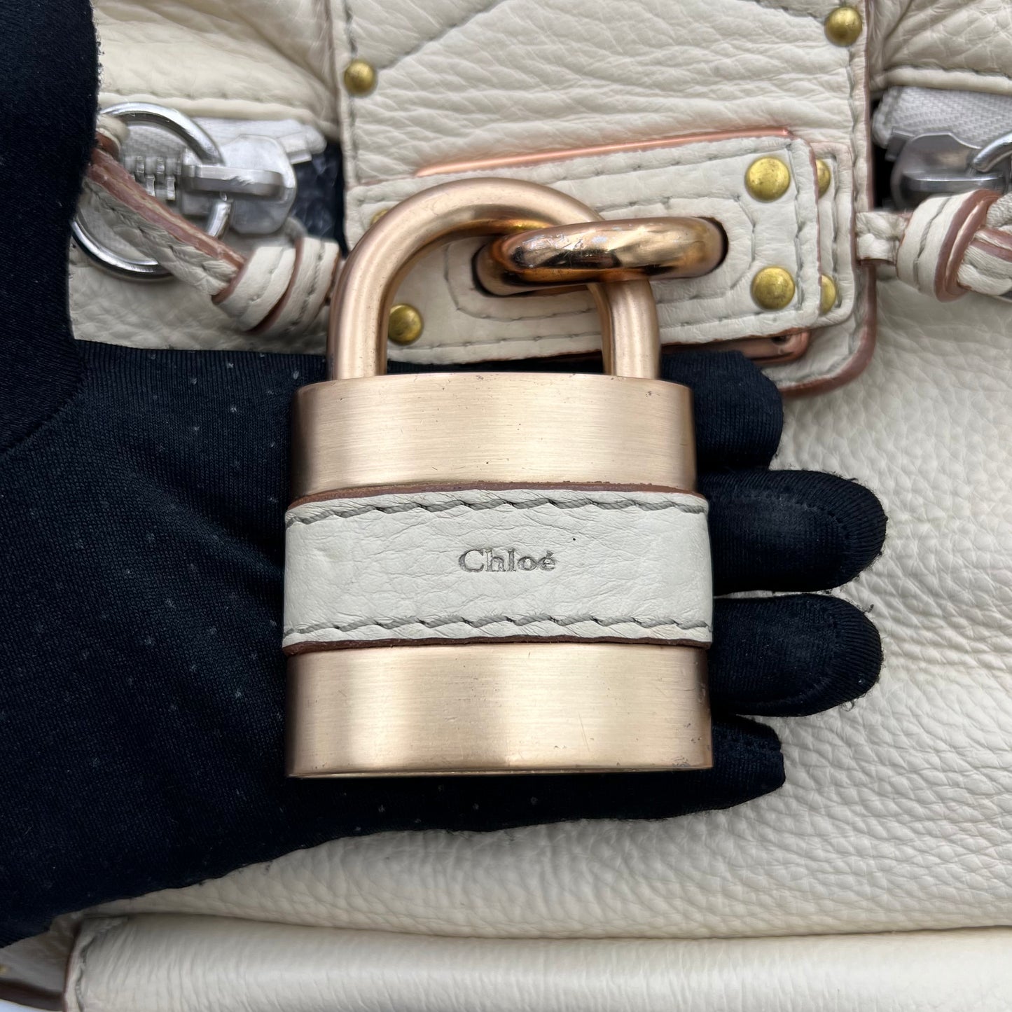 Chloe Cream Leather Paddington