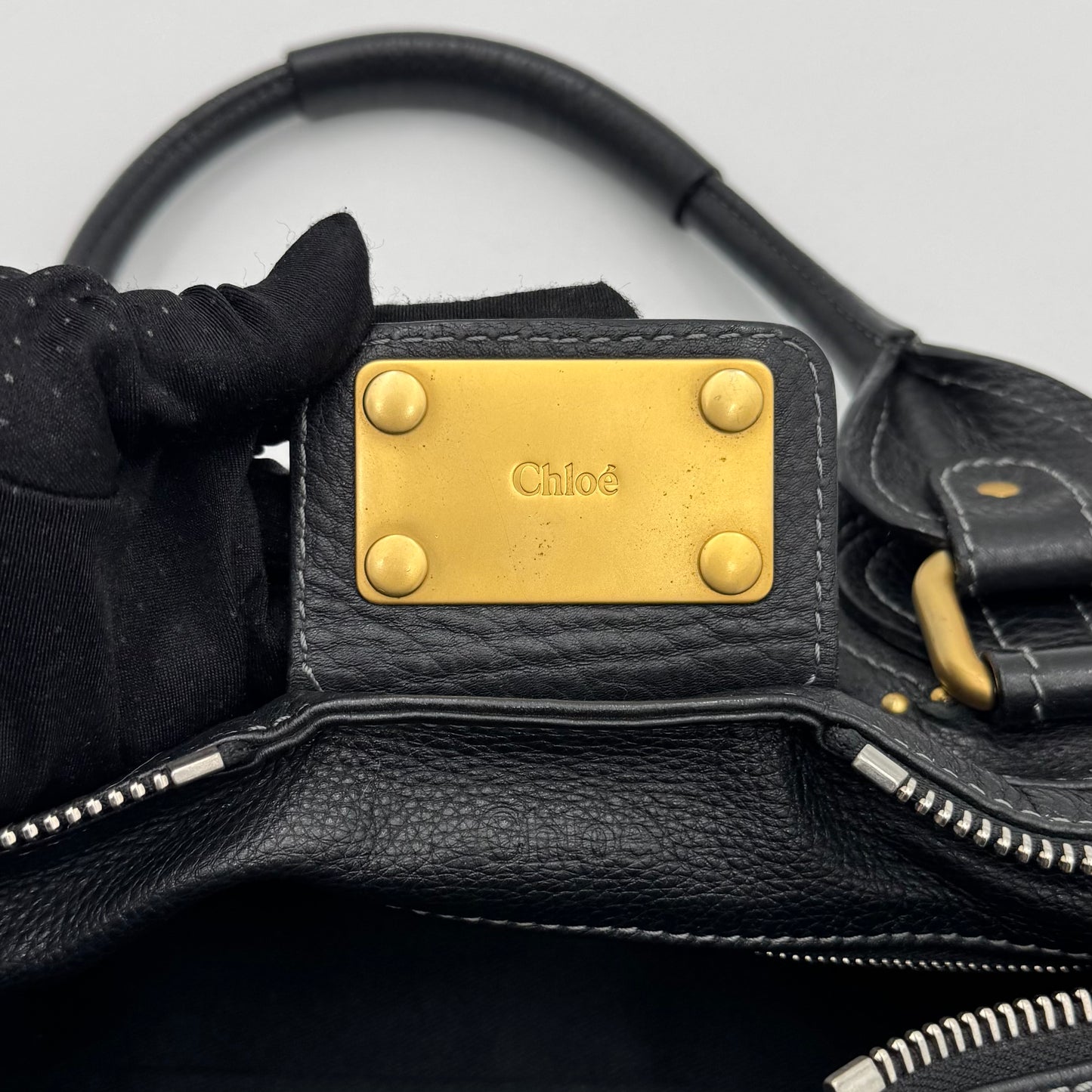 Chloe Black Leather Paddington GHW