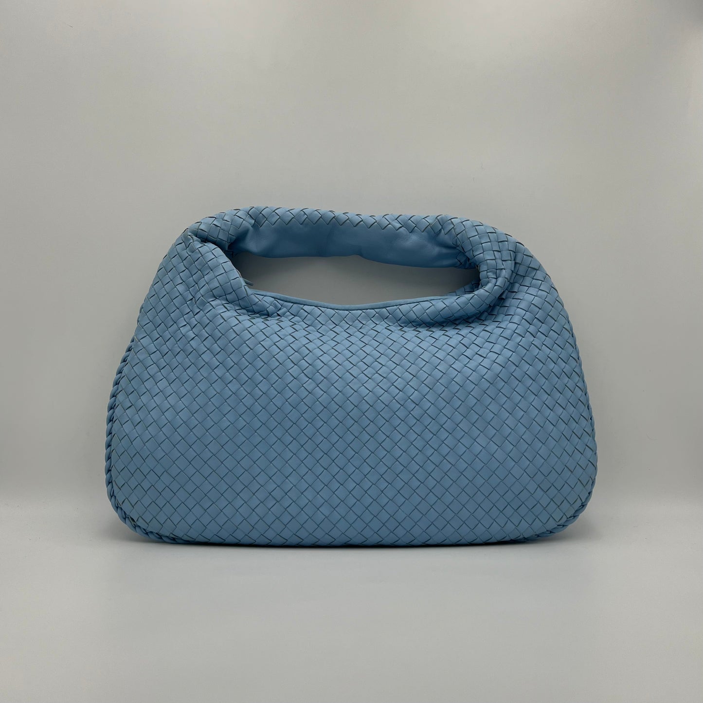 Bottega Veneta Light Blue Intrecciato Large Hobo Bag