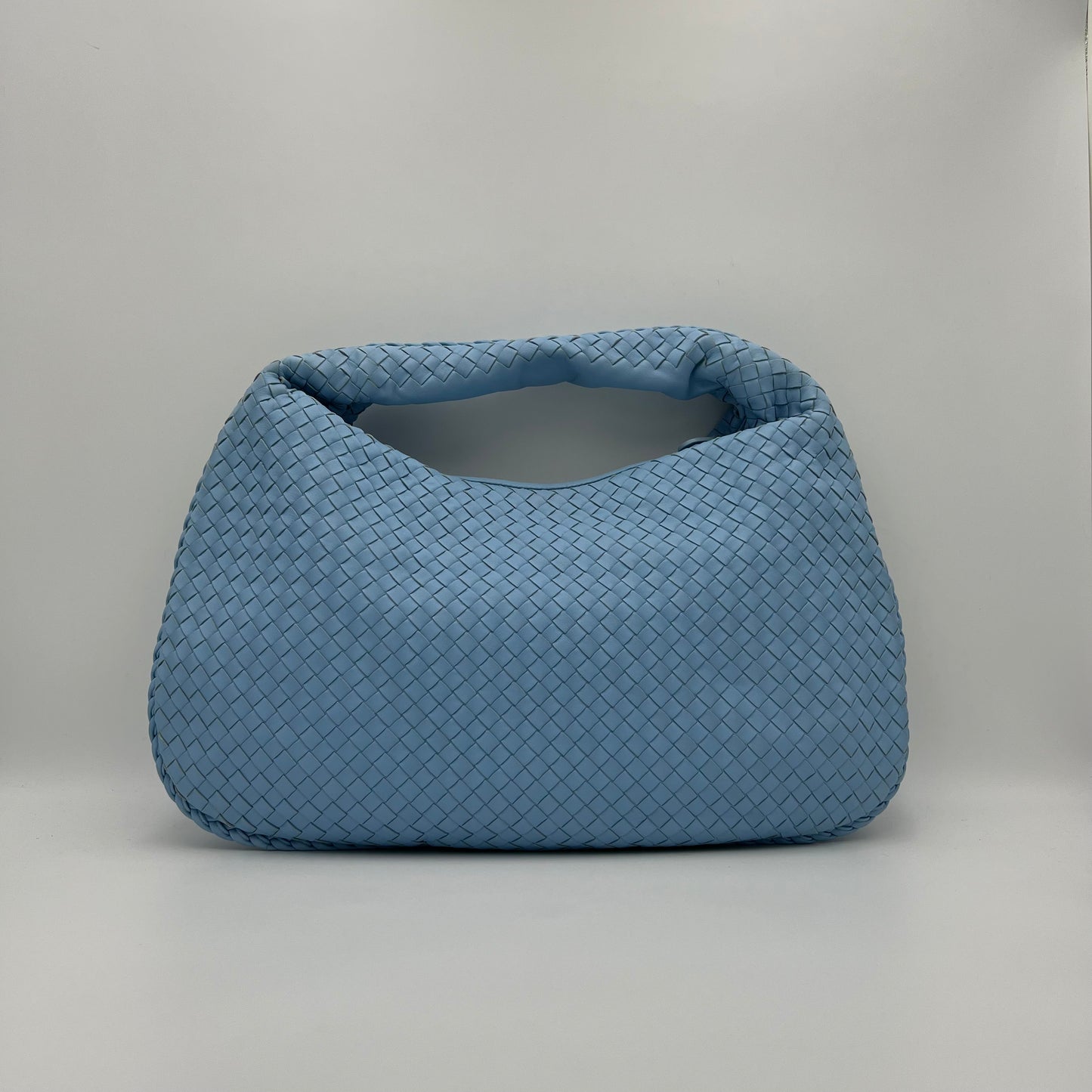 Bottega Veneta Light Blue Intrecciato Large Hobo Bag