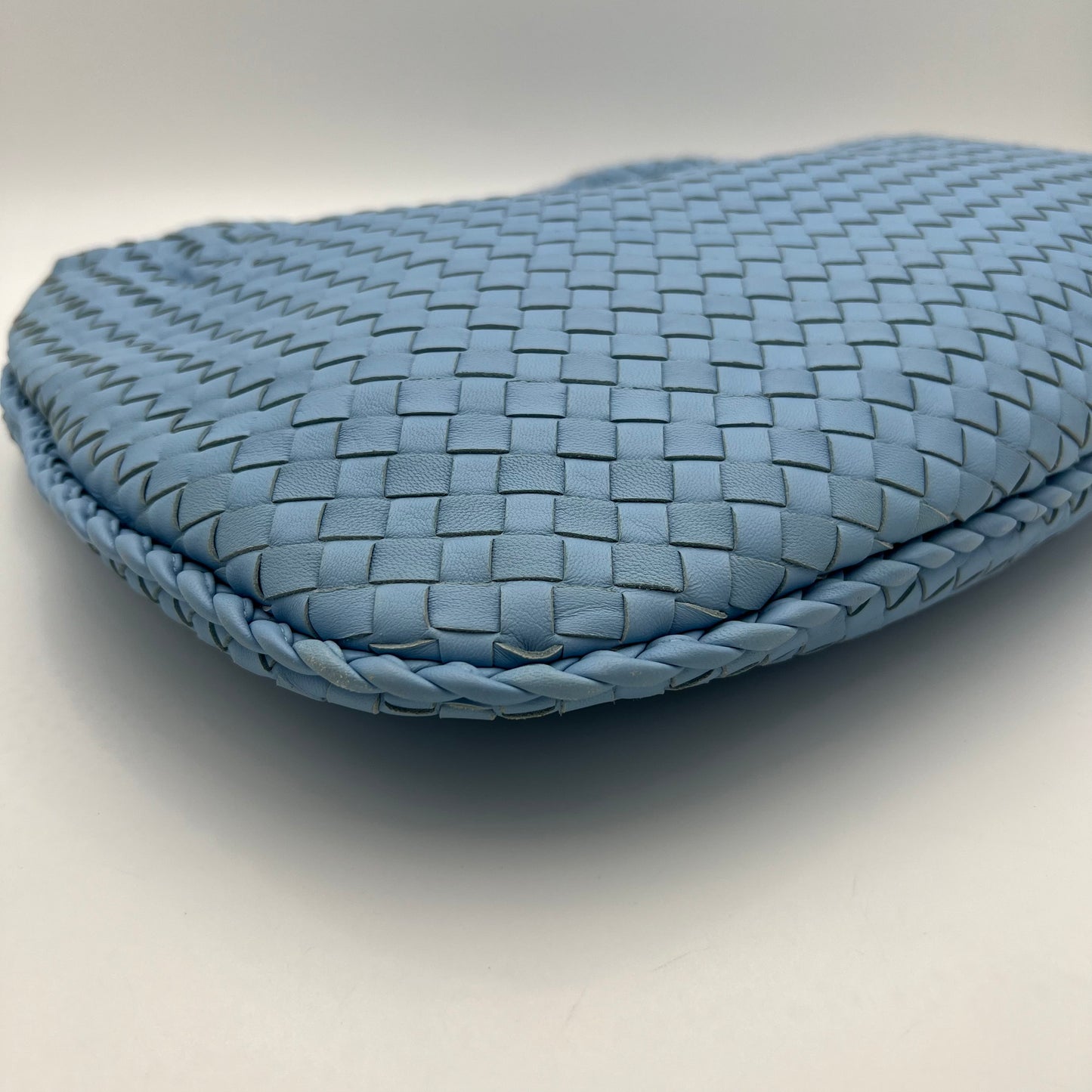 Bottega Veneta Light Blue Intrecciato Large Hobo Bag