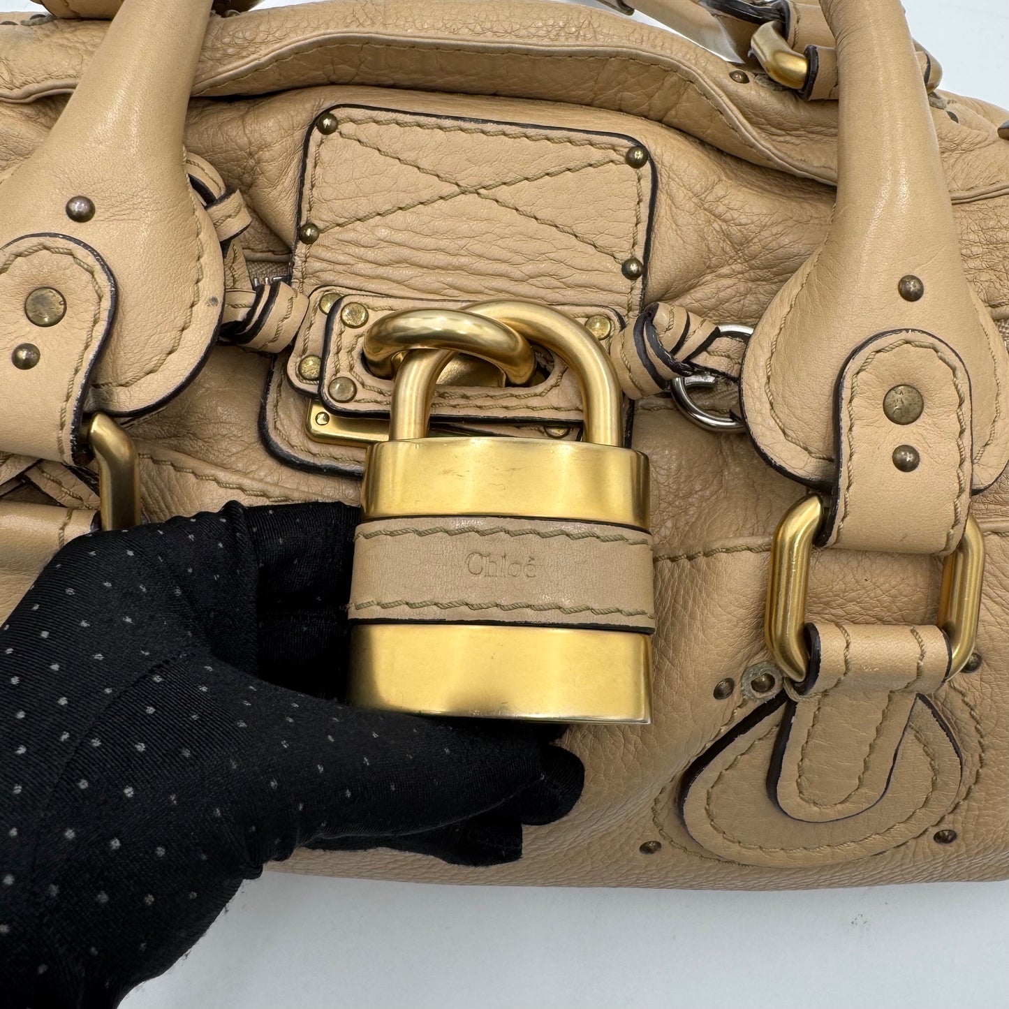 Chloe Beige Leather Paddington