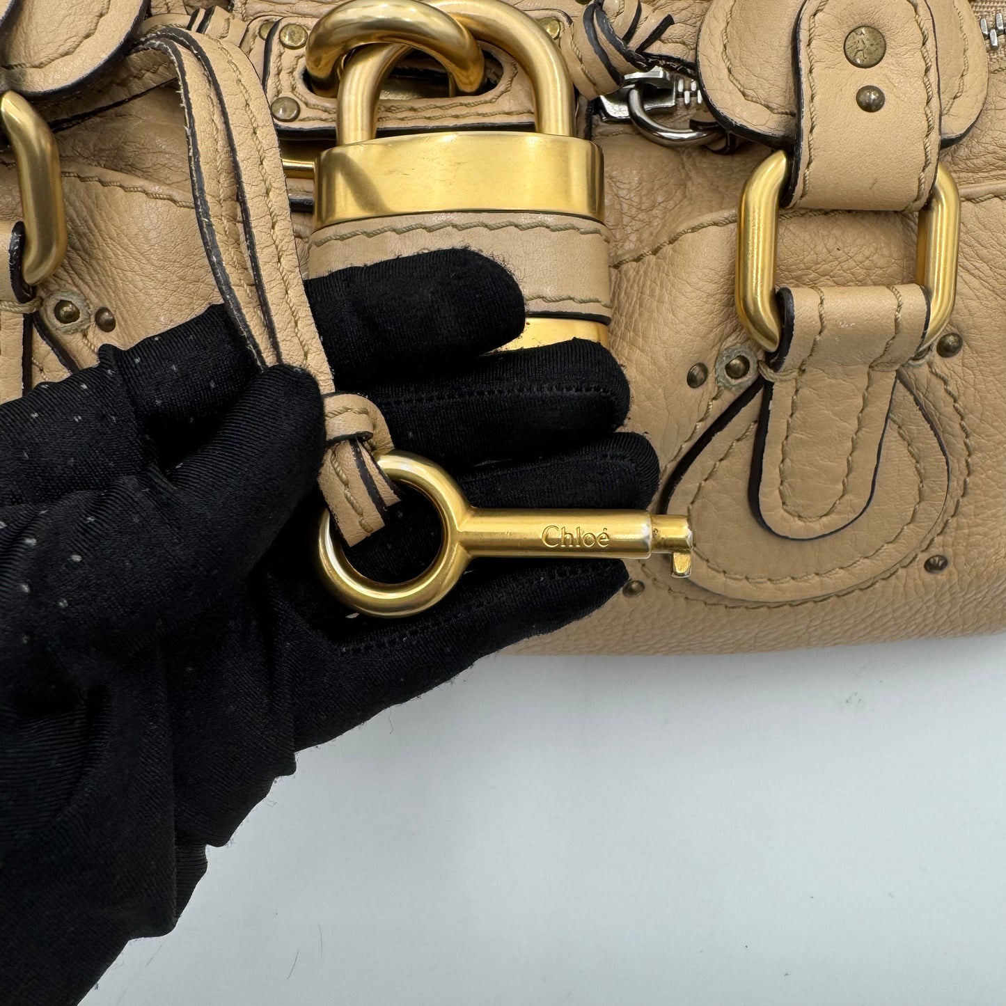Chloe Beige Leather Paddington
