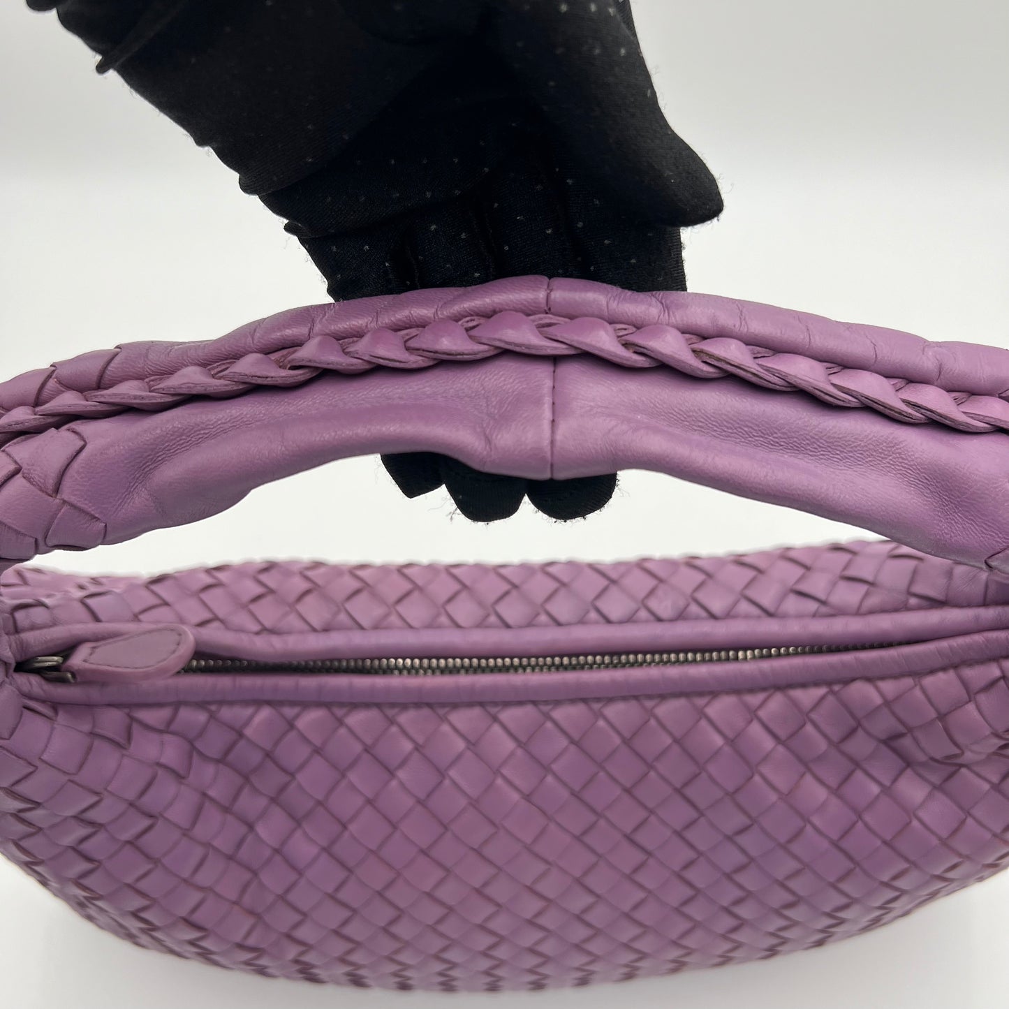 Bottega Veneta Purple Intrecciato Hobo Bag