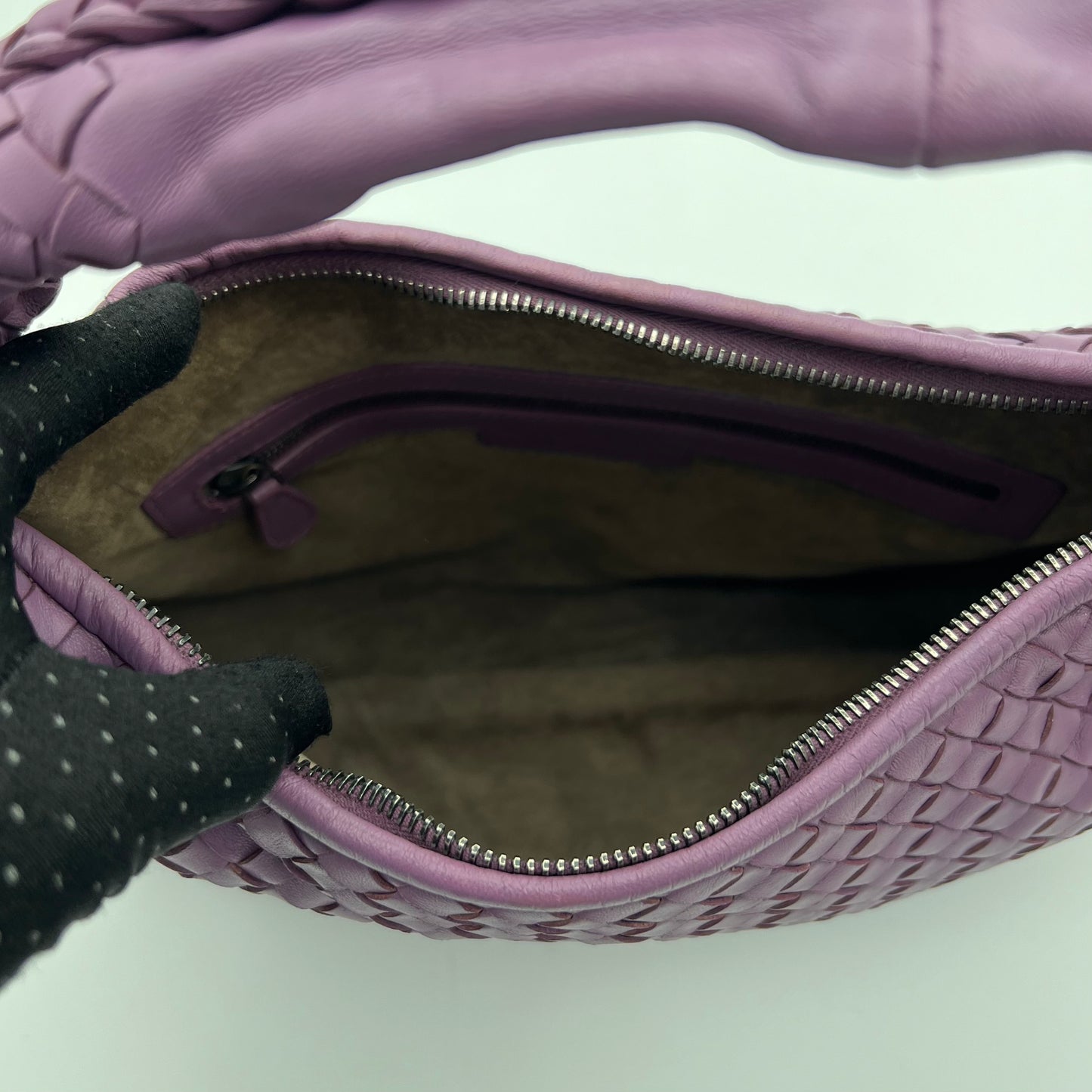 Bottega Veneta Purple Intrecciato Hobo Bag