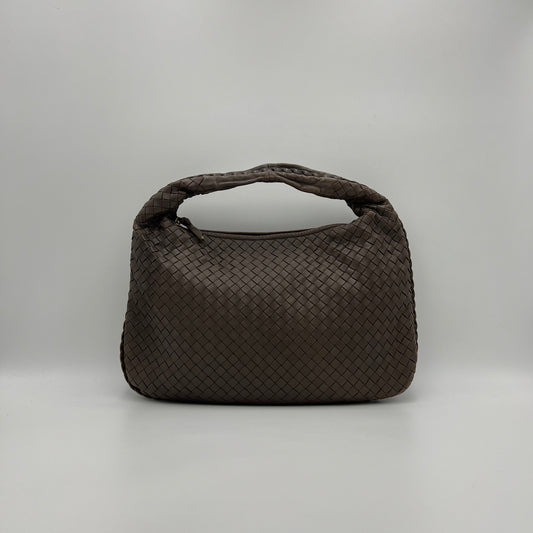 Bottega Veneta Taupe Brown Intrecciato Hobo Bag
