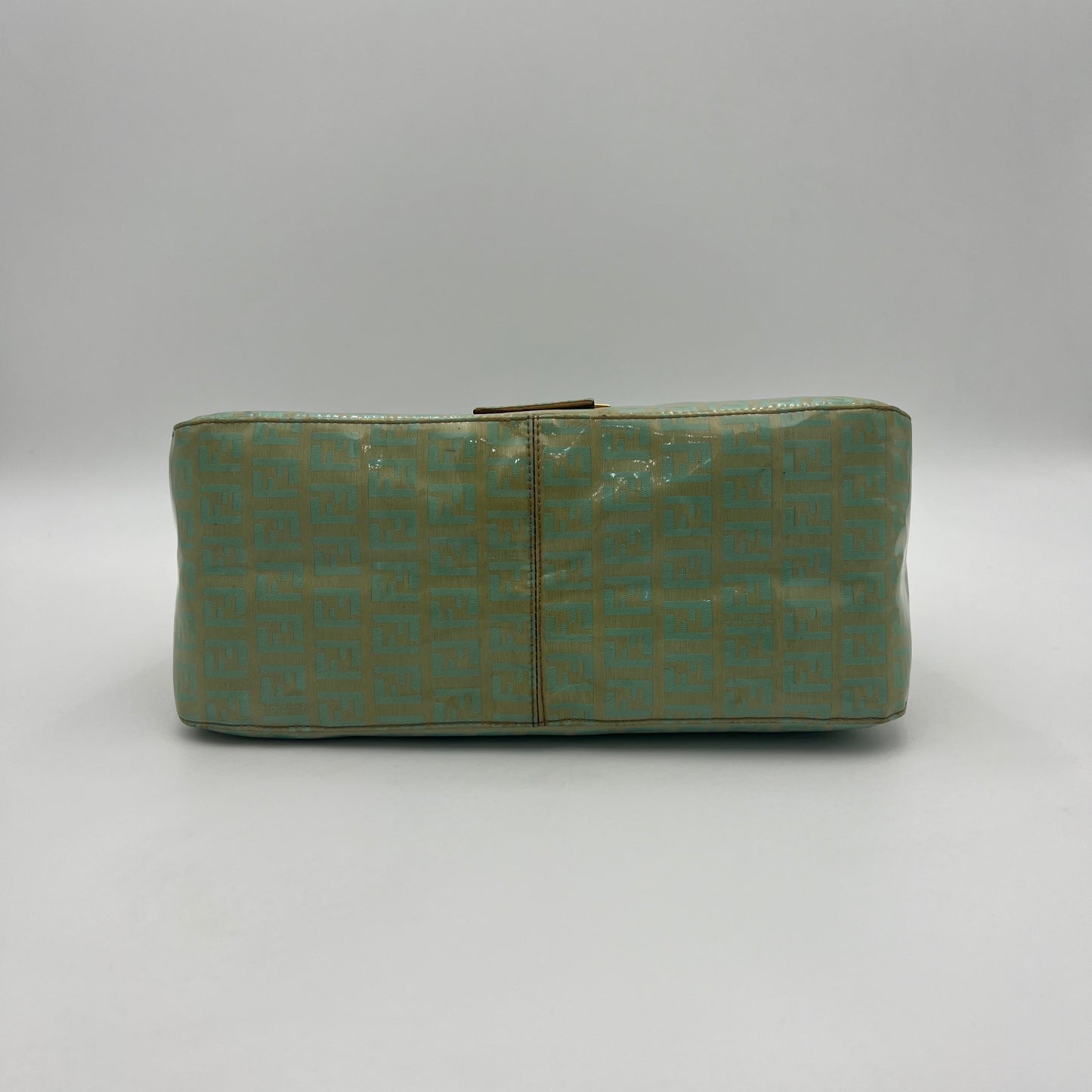 Fendi Light Green Zucchino Coated Canvas Mamma Baguette GHW